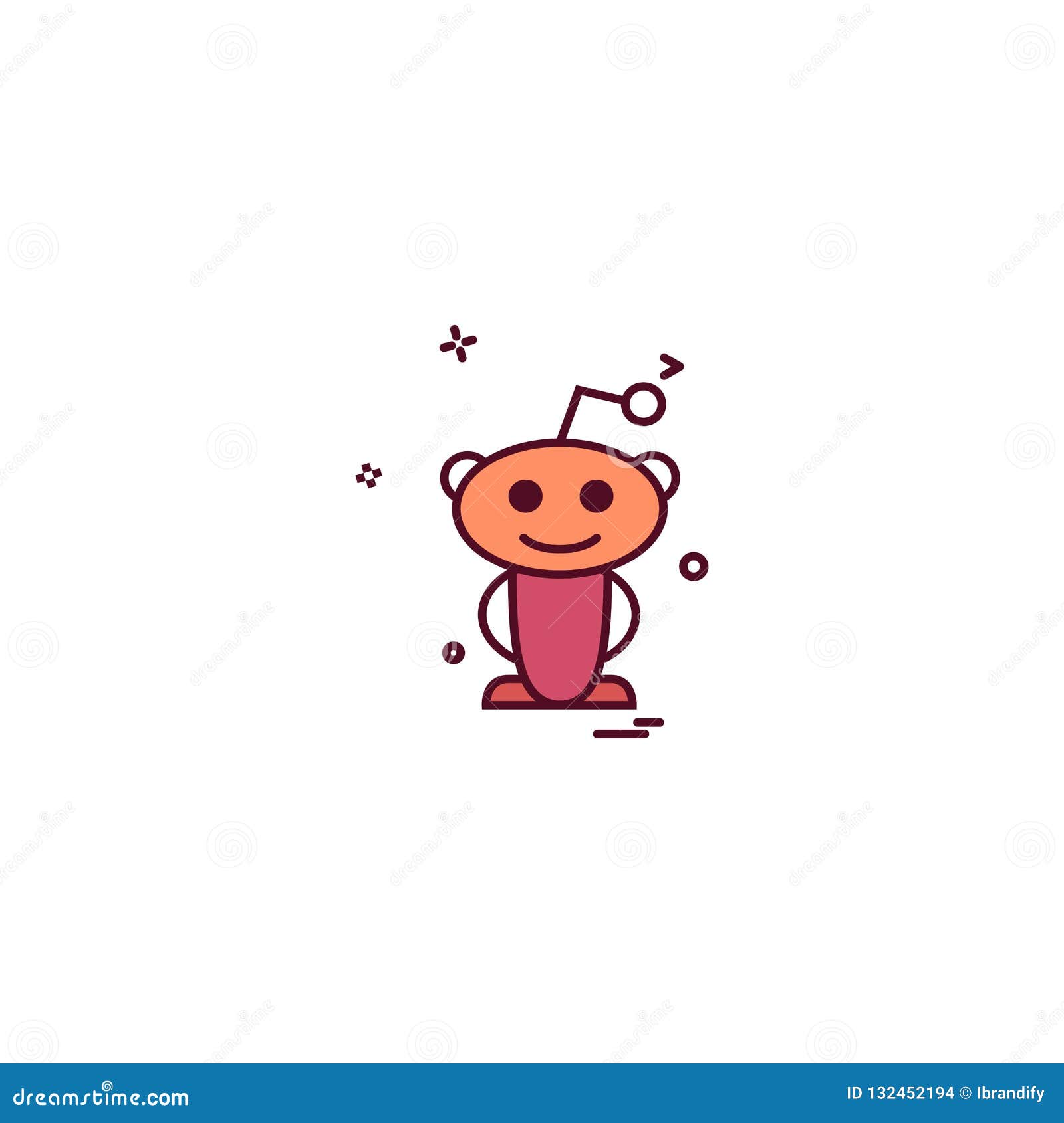 Reddit icon design vector editorial stock image. Illustration of social