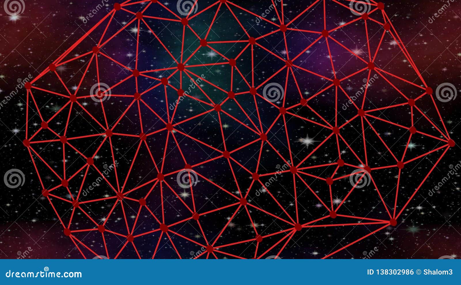 Rede Vermelha Que Gerencie No Cosmos No Céu Estrelado Com Nebulosa,  Triangulação De Delaunay, Metragem Da Ficção Científica, Anim Filme - Vídeo  de cosmos, girar: 138302986