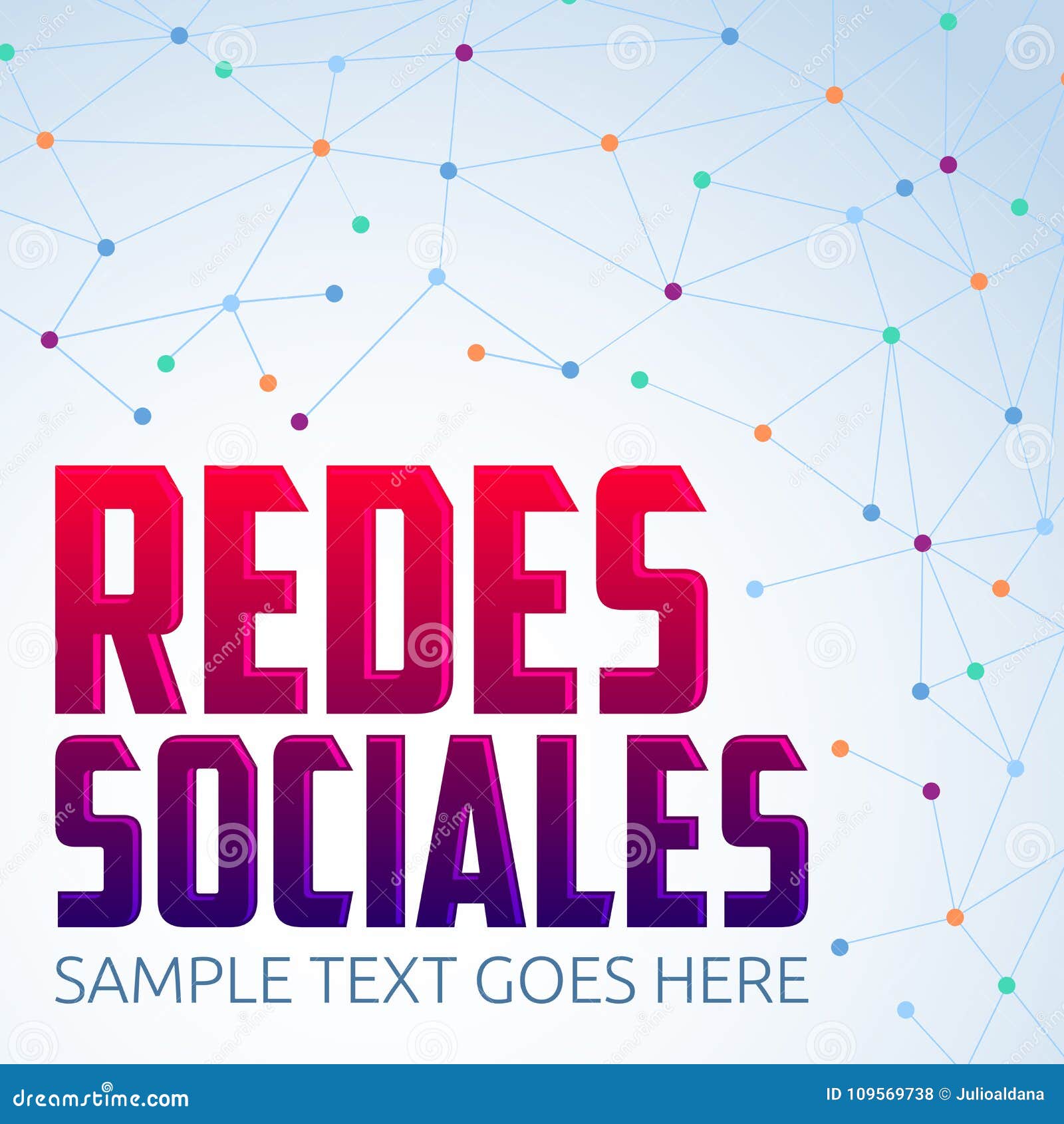 redes sociales, social networks spanish text