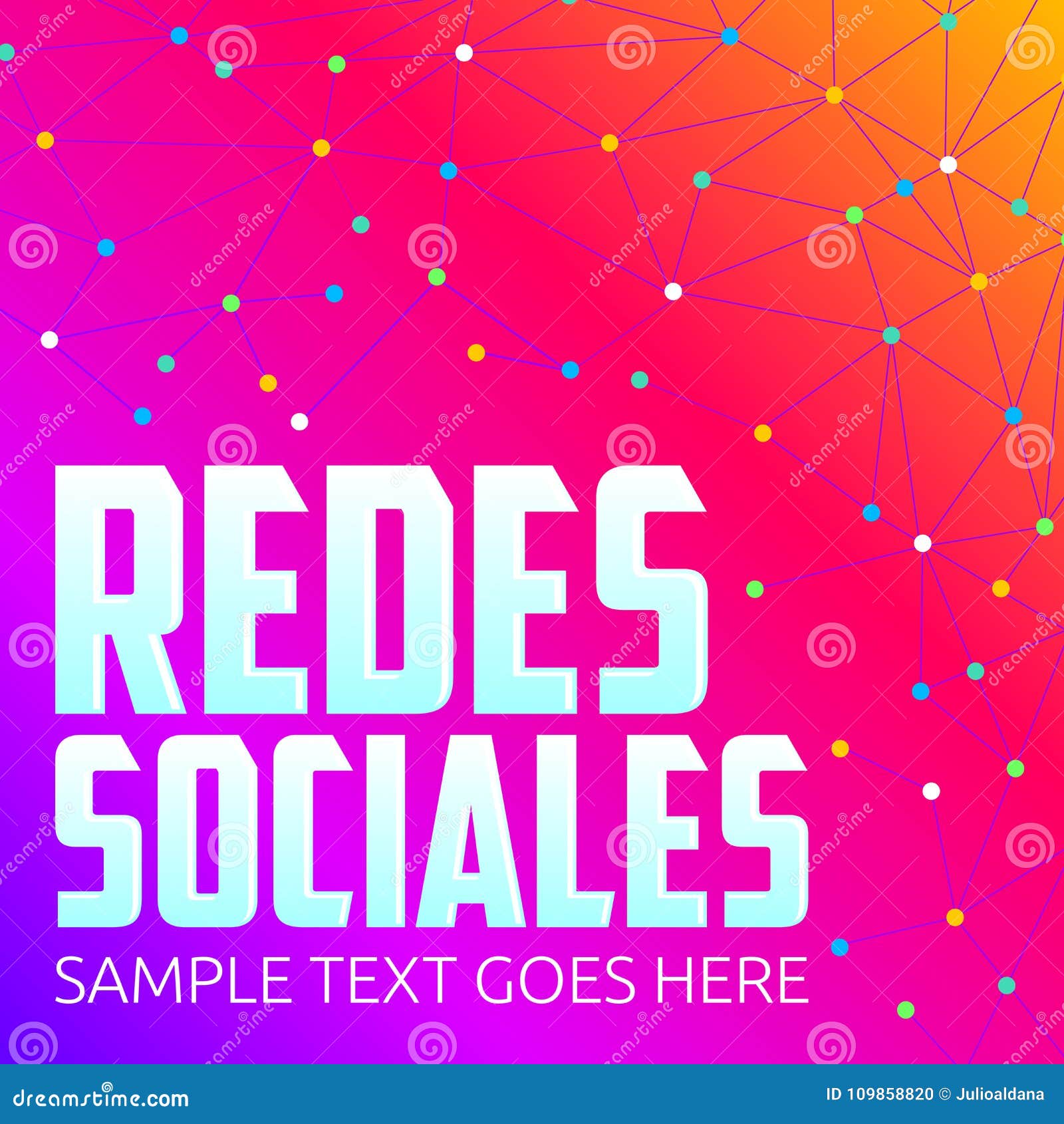 redes sociales, social networks spanish text