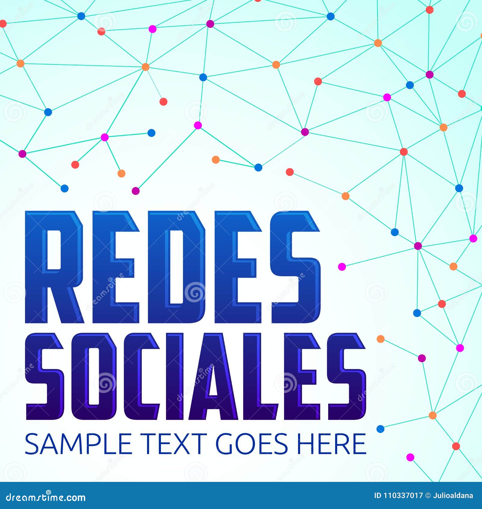 redes sociales, social networks spanish text