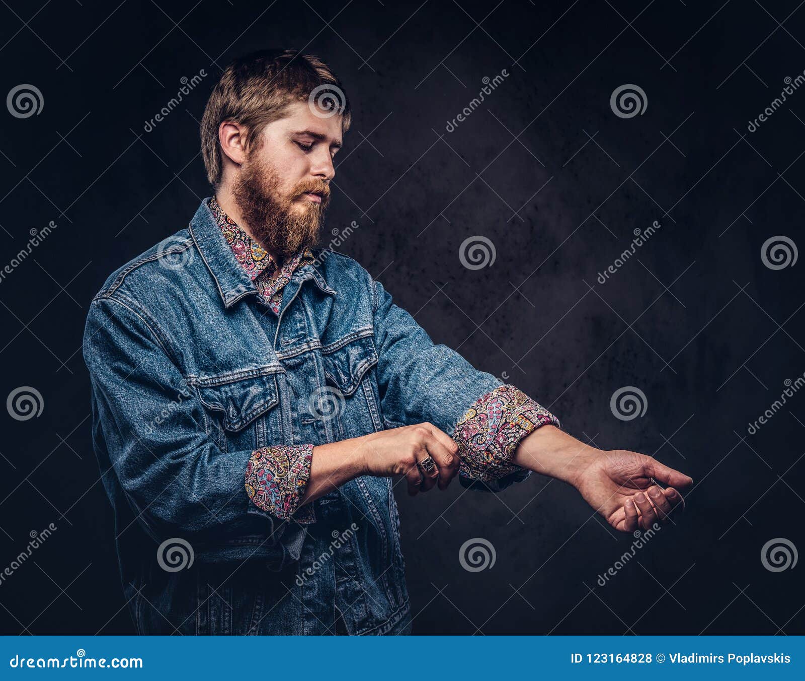 rolled up jean jacket