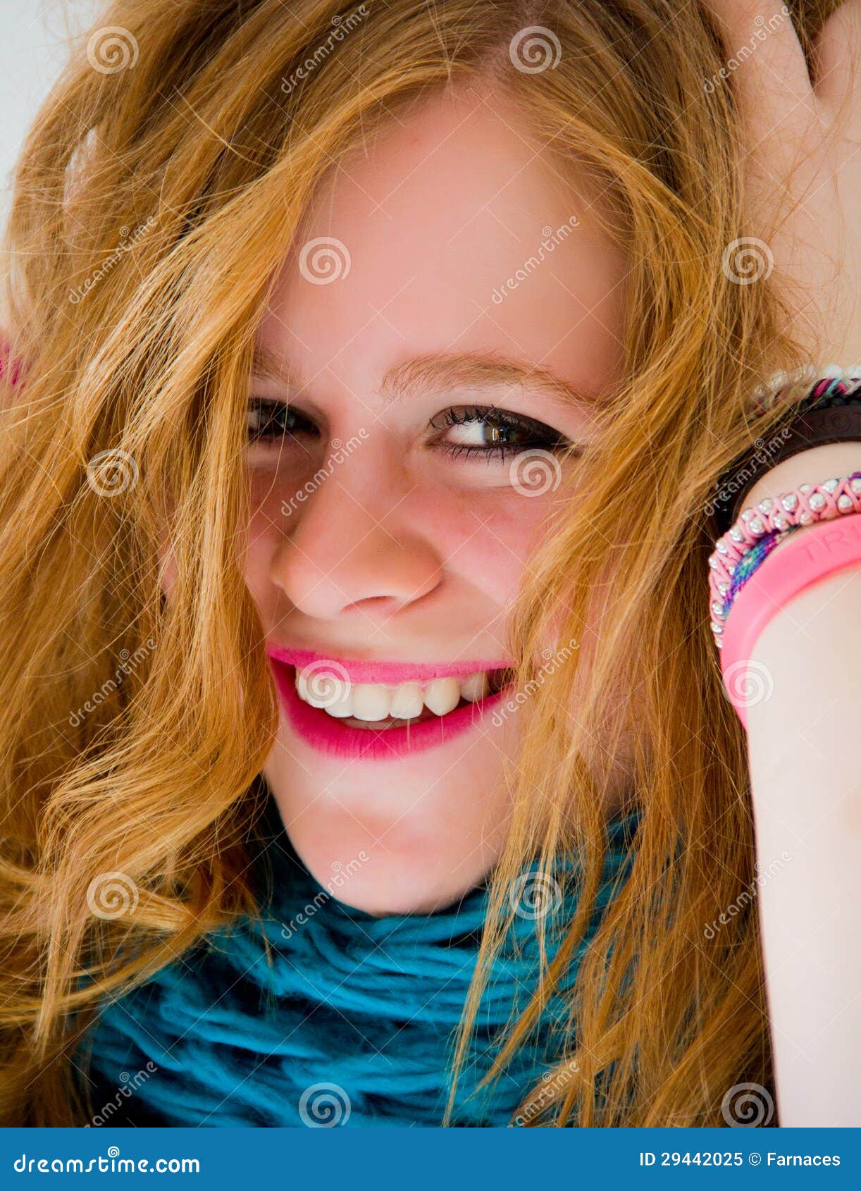 Portrait of a young redhead girl