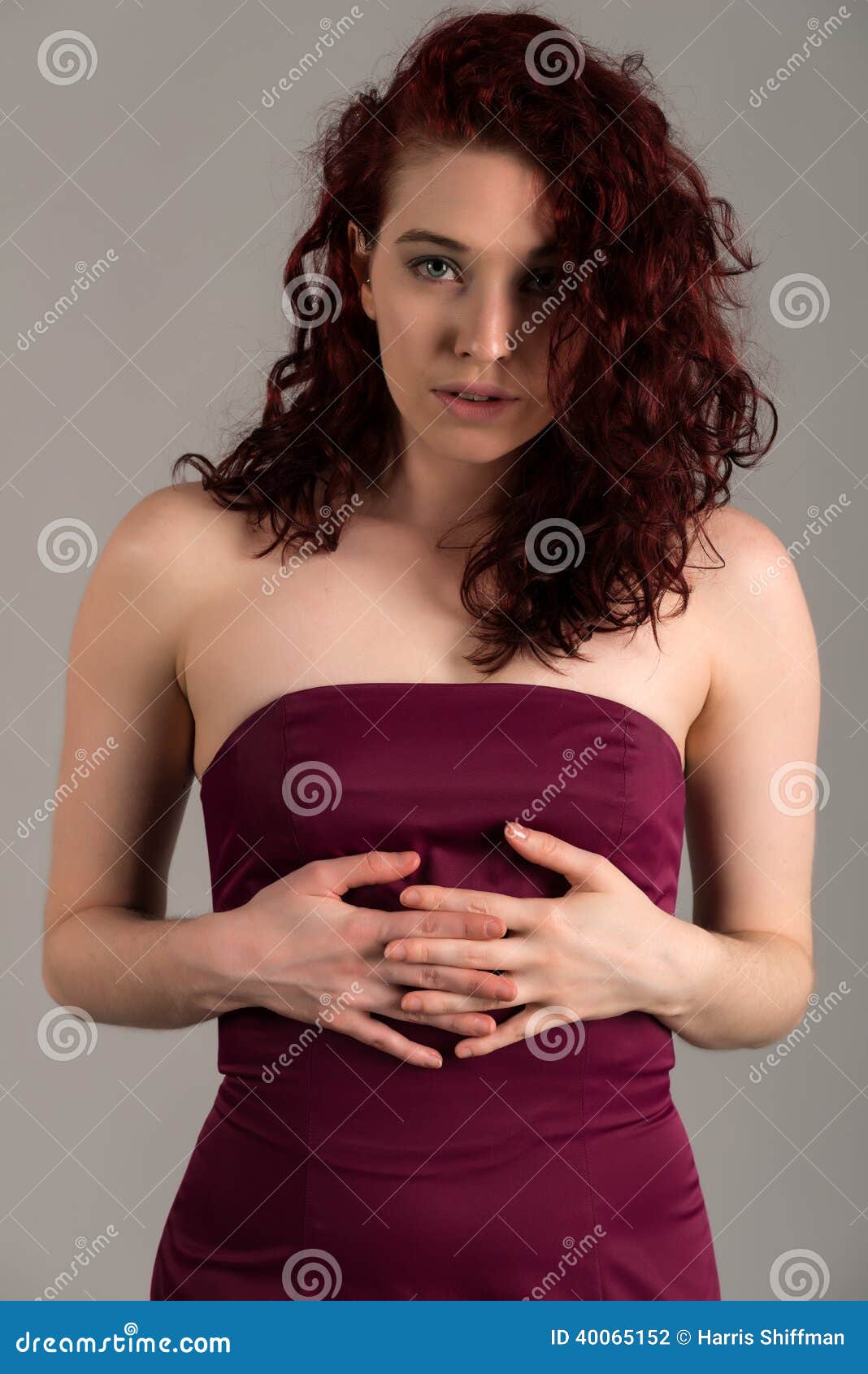 Redhead stock photo. Image of redhead, purple, hair, beautiful 40065152