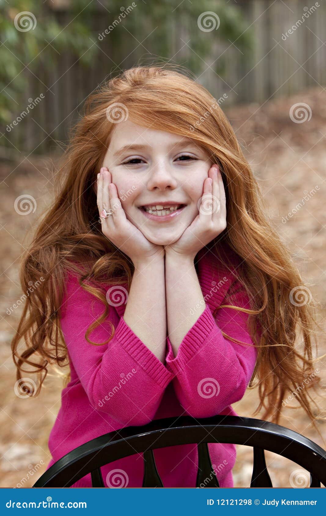 Redhead Seven Year Old Girl Stock Photo - Image of childhood