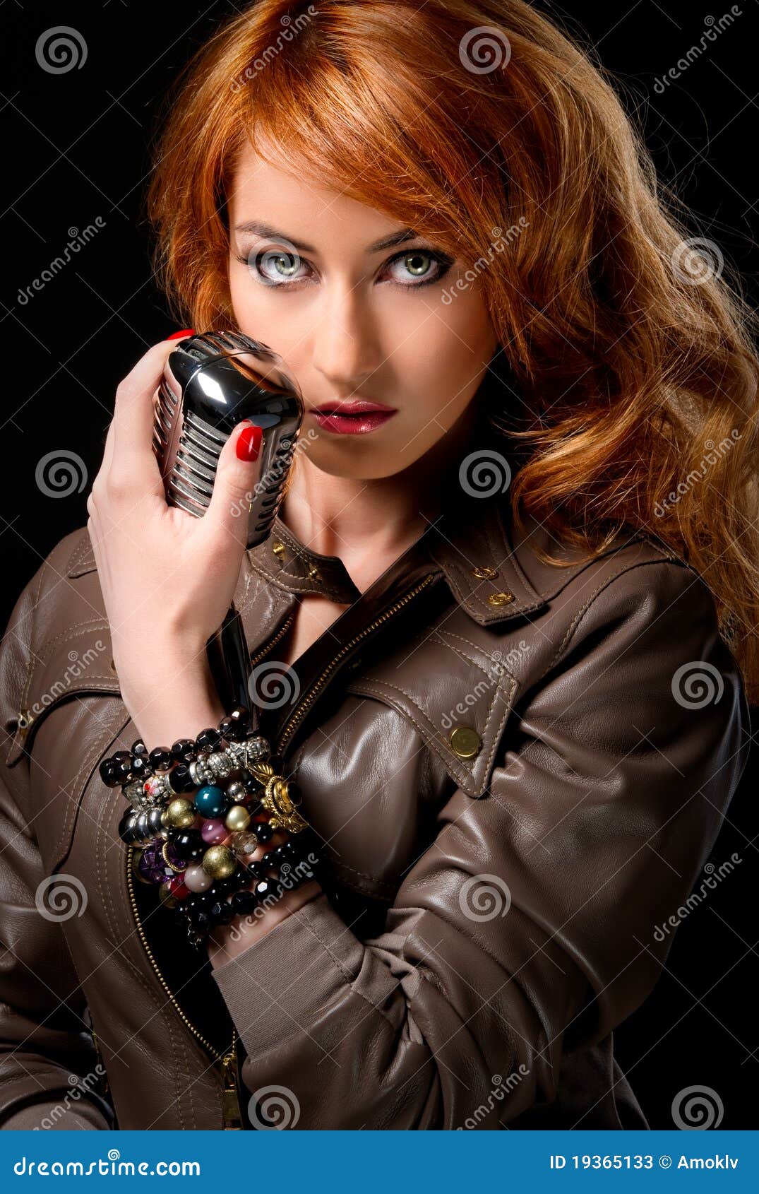 Redhead Singer Stock Image Image Of Attractive Beauty 19365133