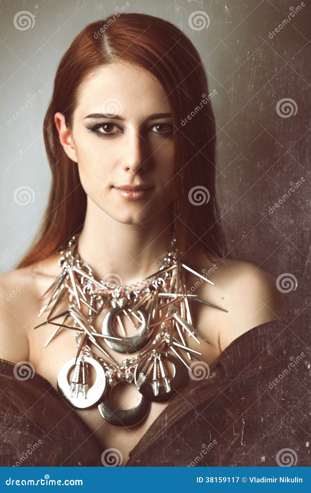 Redhead Women with Necklace Stock Image Image of bodycare, lifestyle 38159117