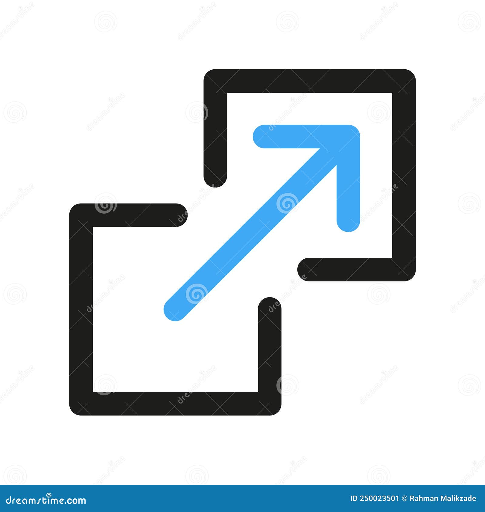 Redirecting Link. Line Art Icon Redirect Vector Illustration Stock ...