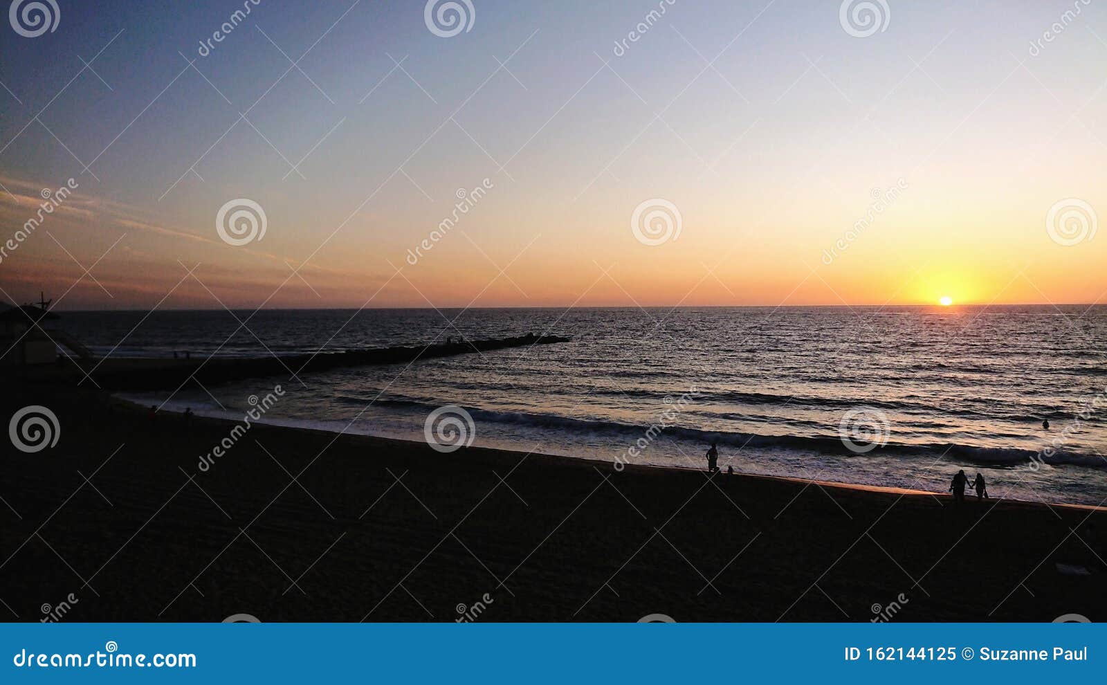 redondo beach coastline sunset california usa