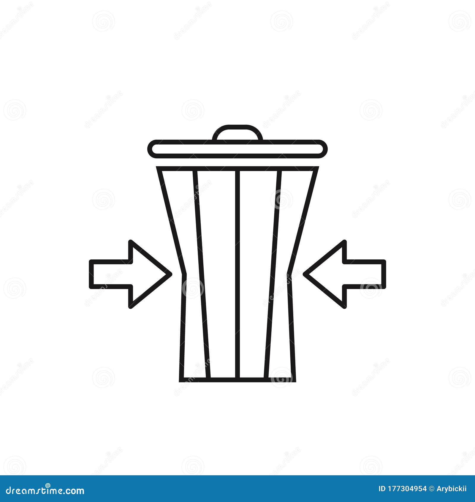 Premium Vector  Simple vector doodle icon of trash can garbage