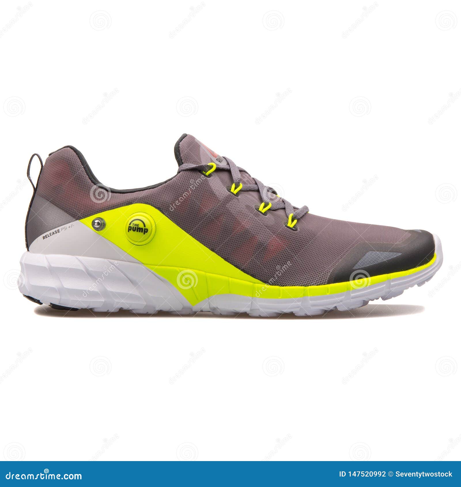 shabby Creed roterende Reebok Zpump Fusion 2.0 Grey and Yellow Sneaker Editorial Photography -  Image of grey, kicks: 147520992