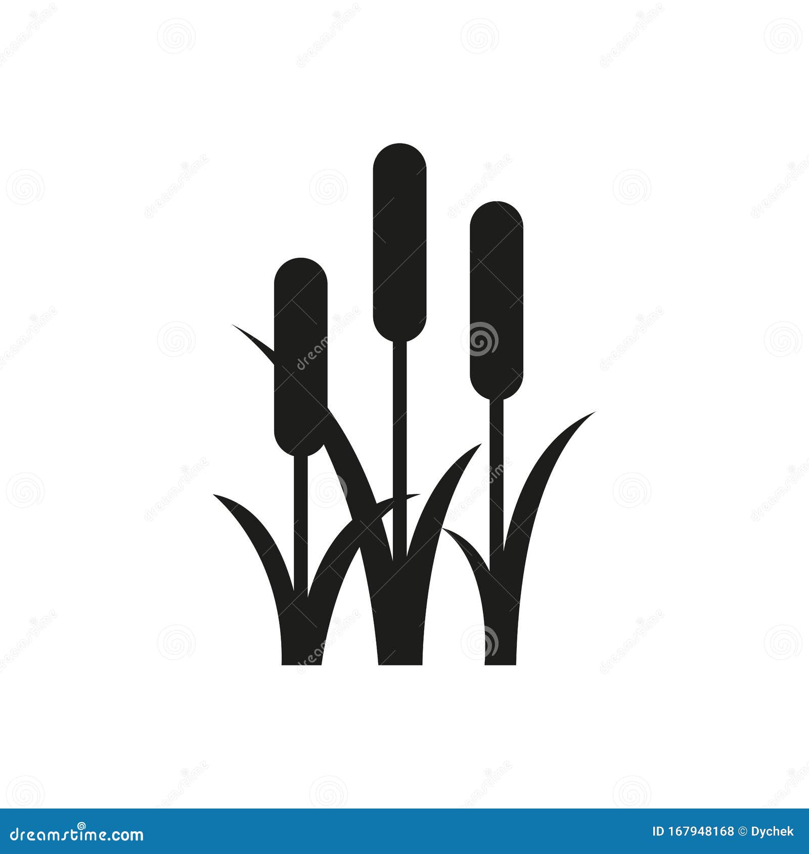 Reed Icon In Different Style Vector Illustration. Two Colored And Black ...