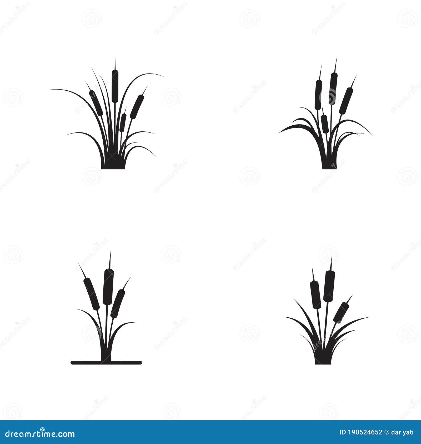 Reeds Icon Vector Design Template Stock Vector - Illustration of marsh ...