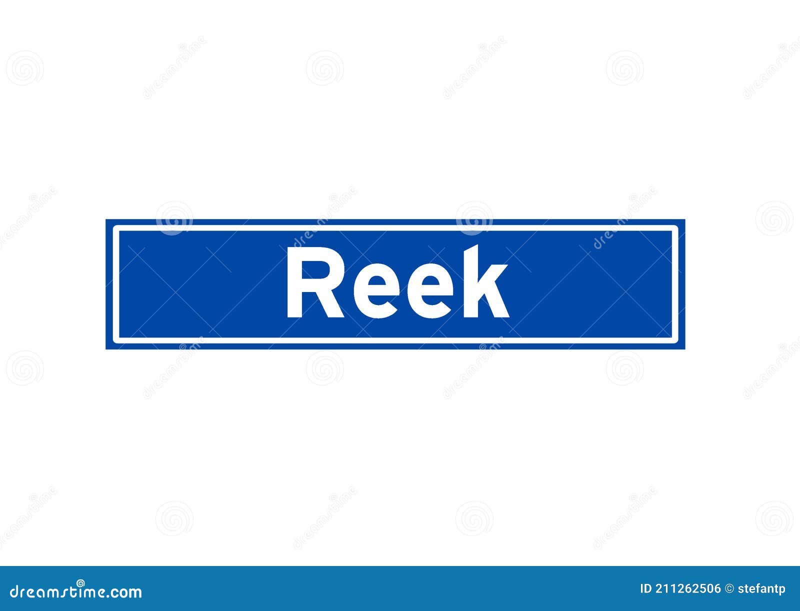 reek  dutch place name sign. city sign from the netherlands.