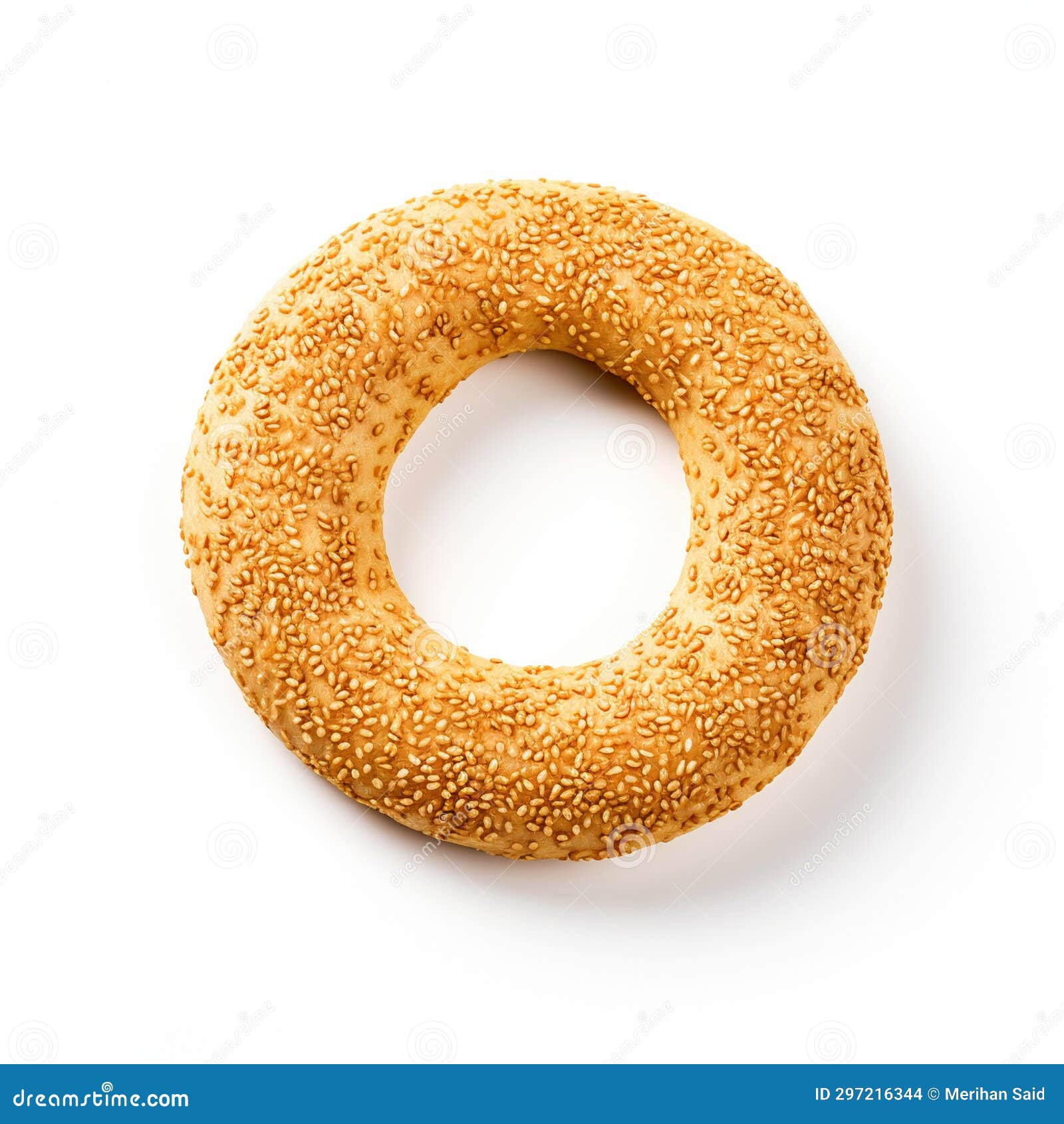 reek sesame ring  on white background, ai generative