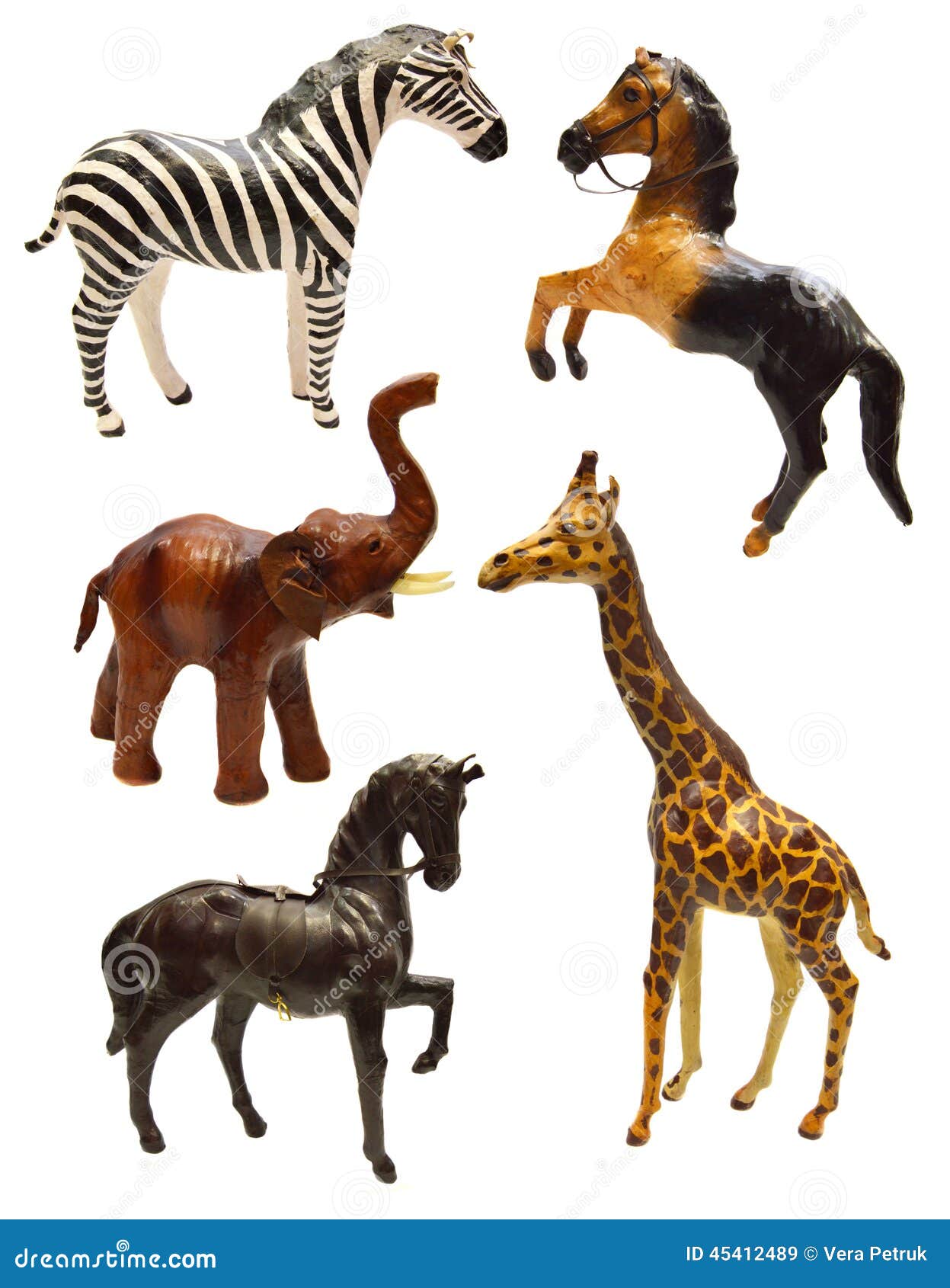 Reeks Met Beeldjes Van Afrikaanse Dieren Stock - Image figuurtje, kleur: 45412489