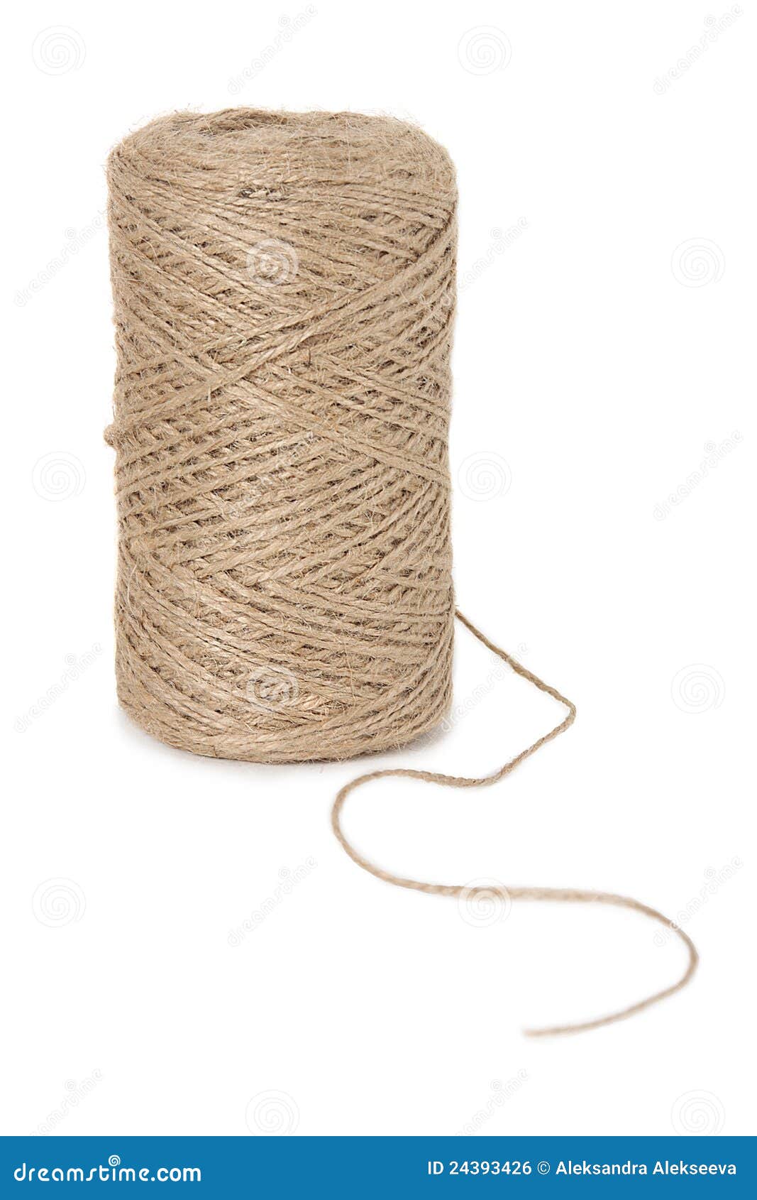 Reel of Brown Packing Rope Isolated Stock Photo - Image of brown
