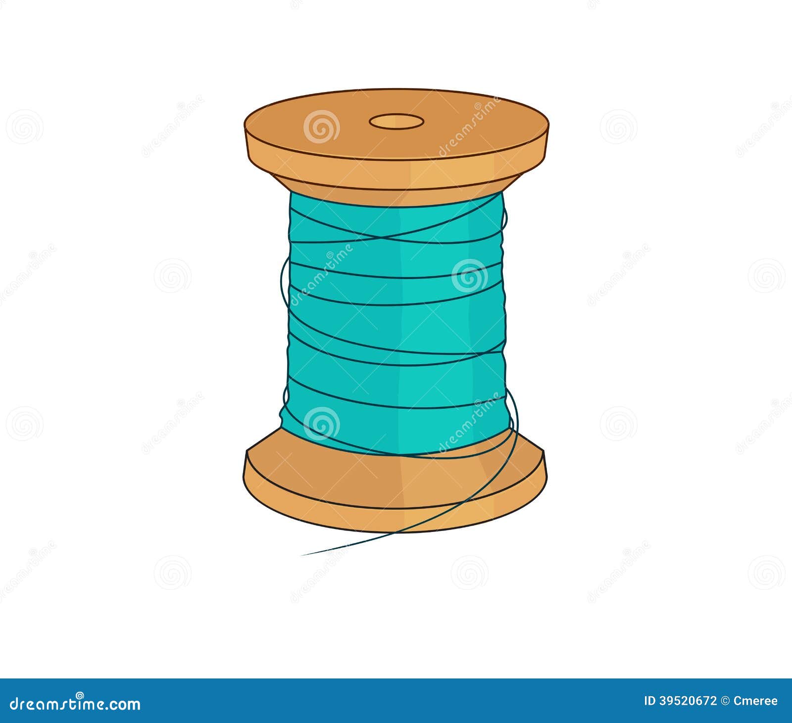 Reel of thread stock vector. Illustration of needle, single - 39520672