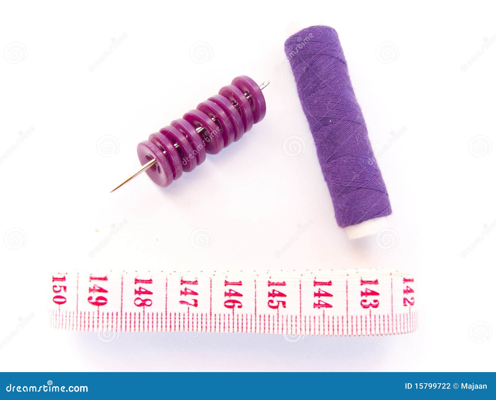 Reel of Thread, Needle and Buttons Stock Photo Image of design, fiber