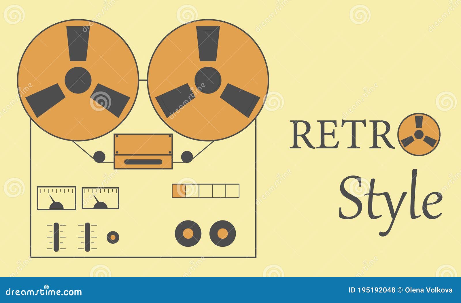 Vintage Reel To Reel Stereo Tape Deck Recorder Stock Illustrations