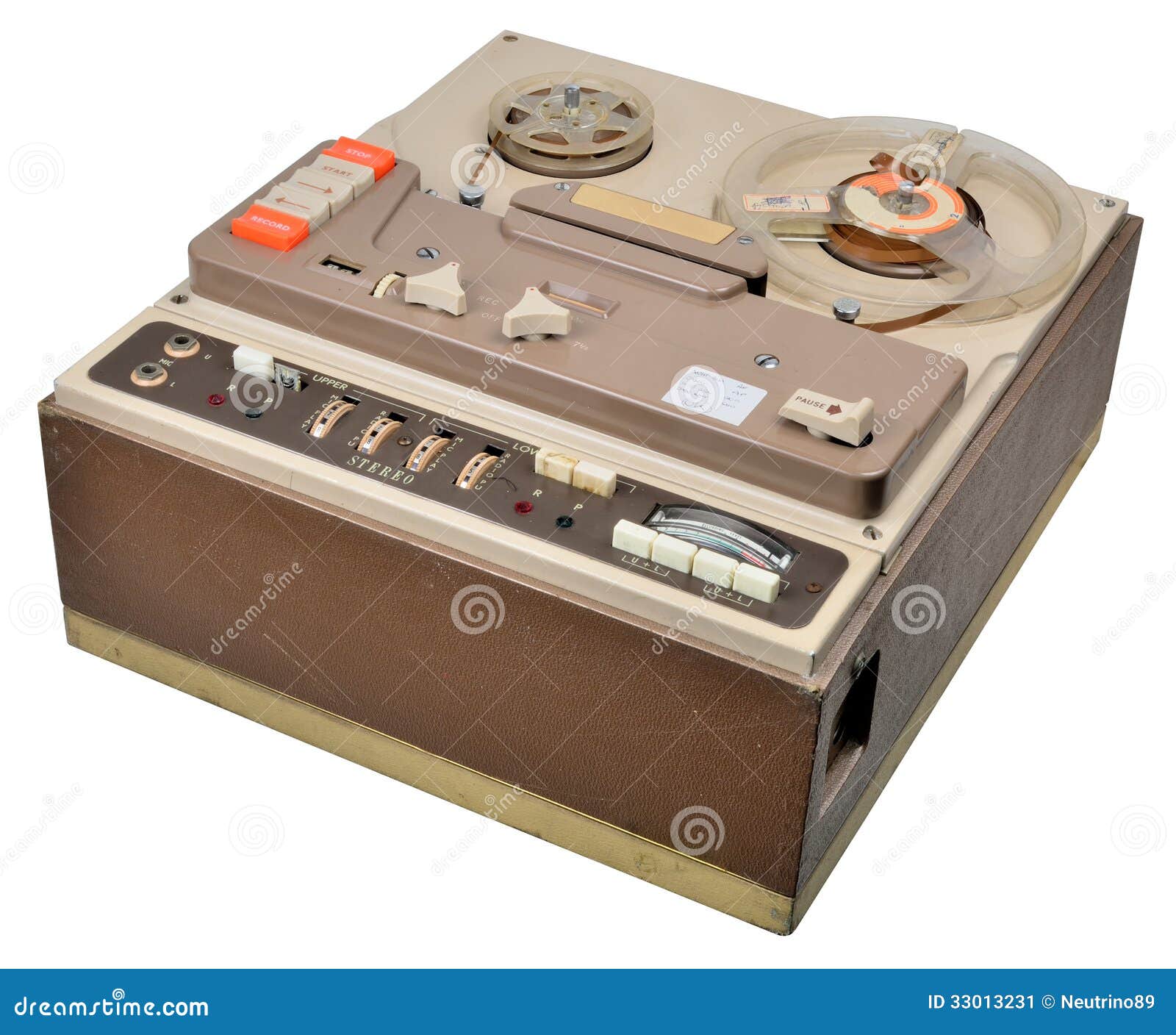 Reel to reel tape recorder stock image. Image of stereo - 33013231