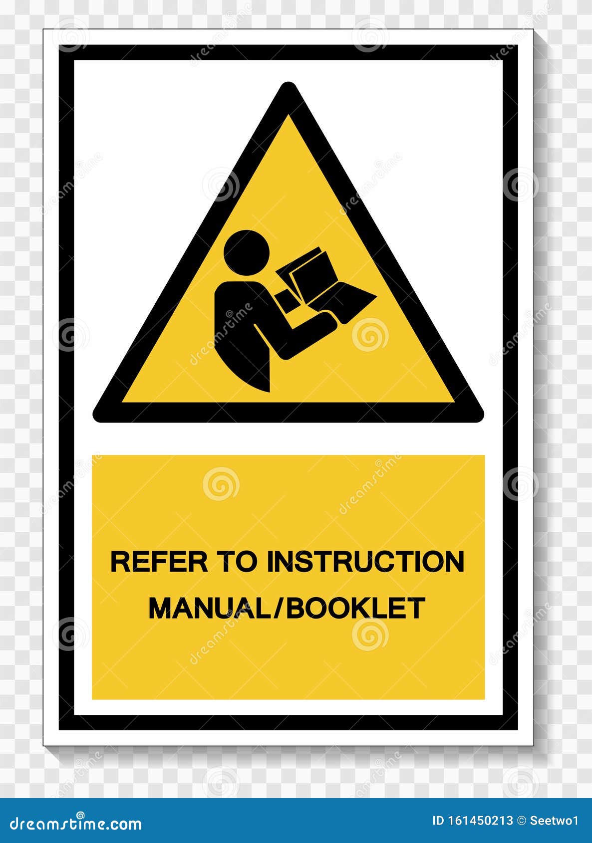 Refer Instruction Manual Booklet Symbol Sign Isolate on Transparent