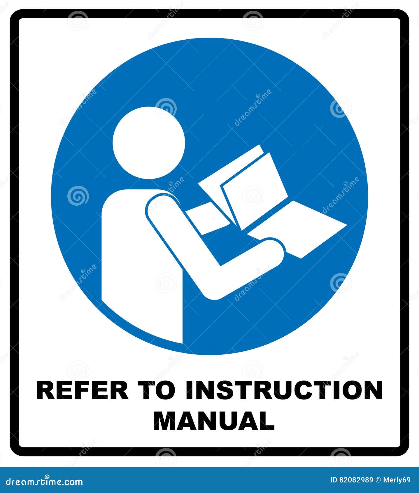 Refer To Instruction Manual Booklet Stock Vector - Illustration of help