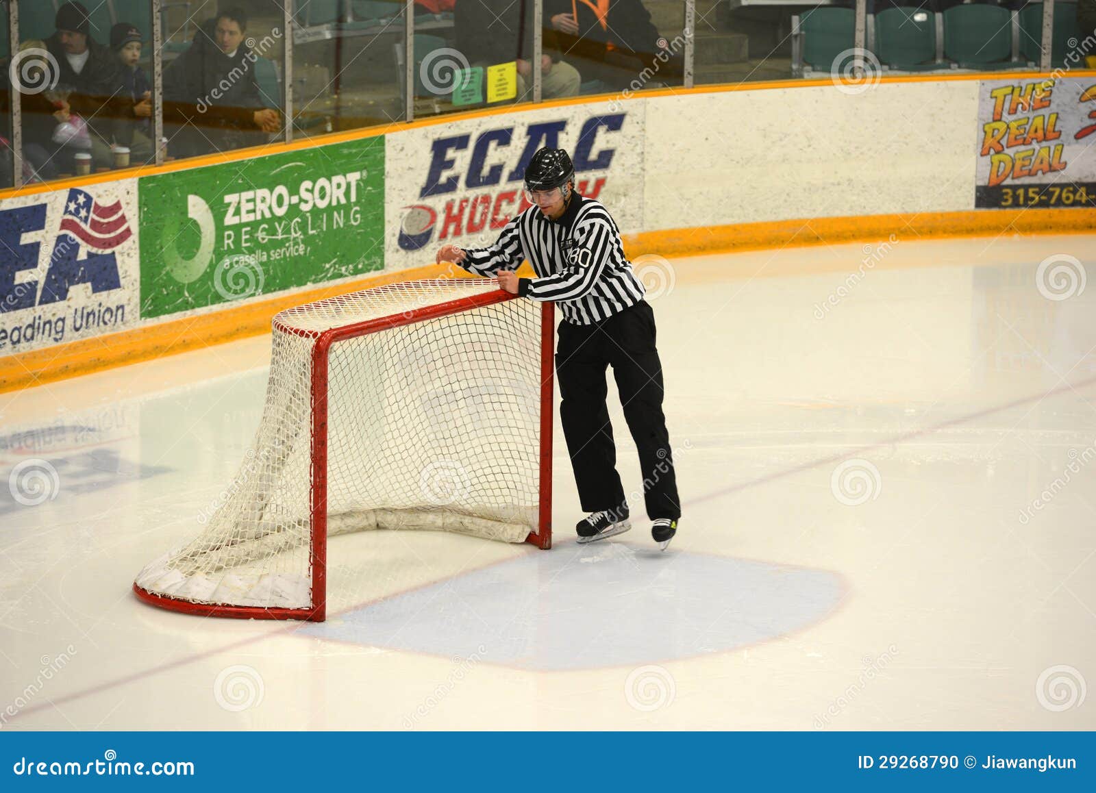 Referee Checking Gate in NCAA Hockey Game Editorial Image Image of