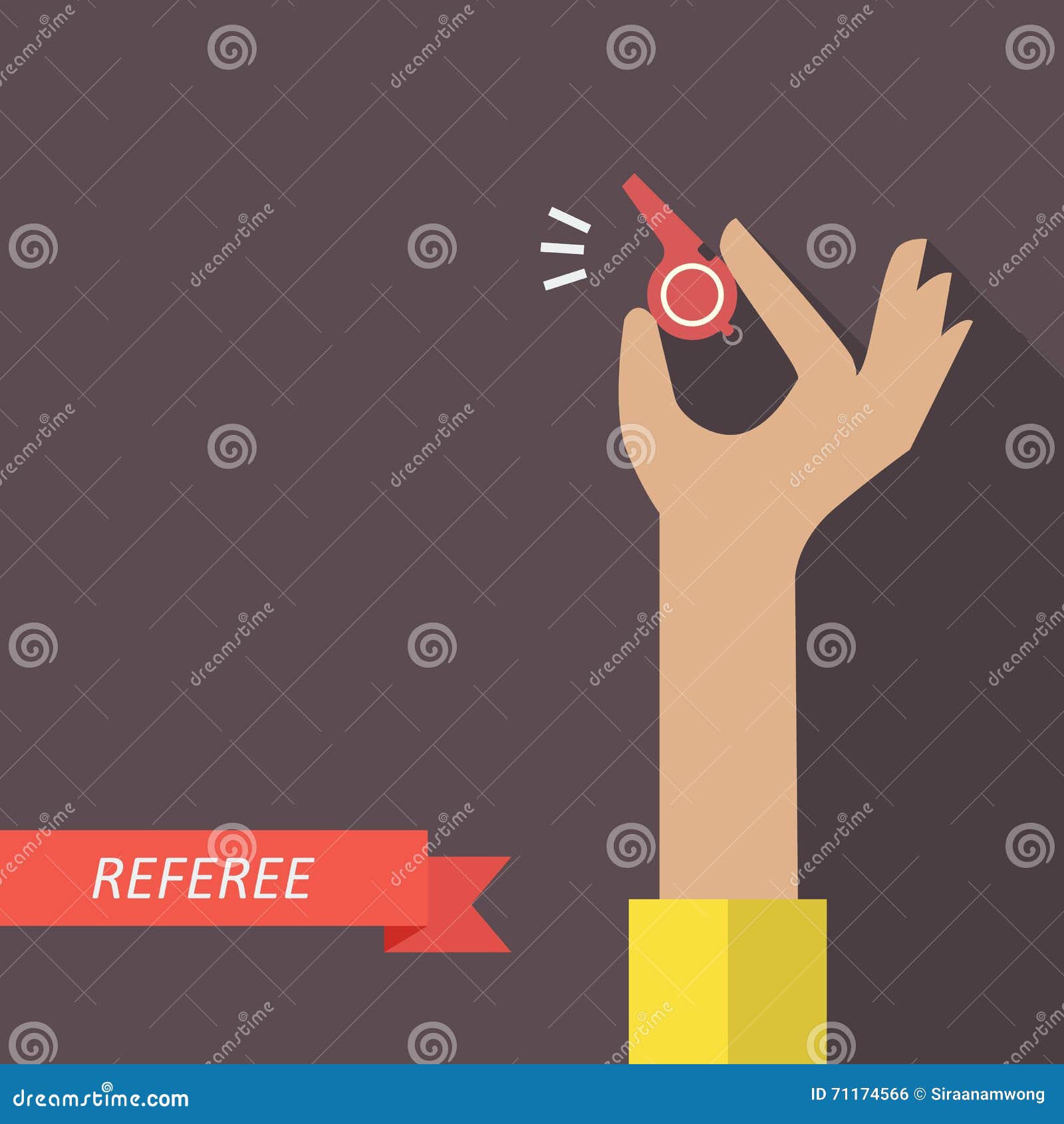 Referee Hand Holding a Whistle Stock Vector Illustration of referee