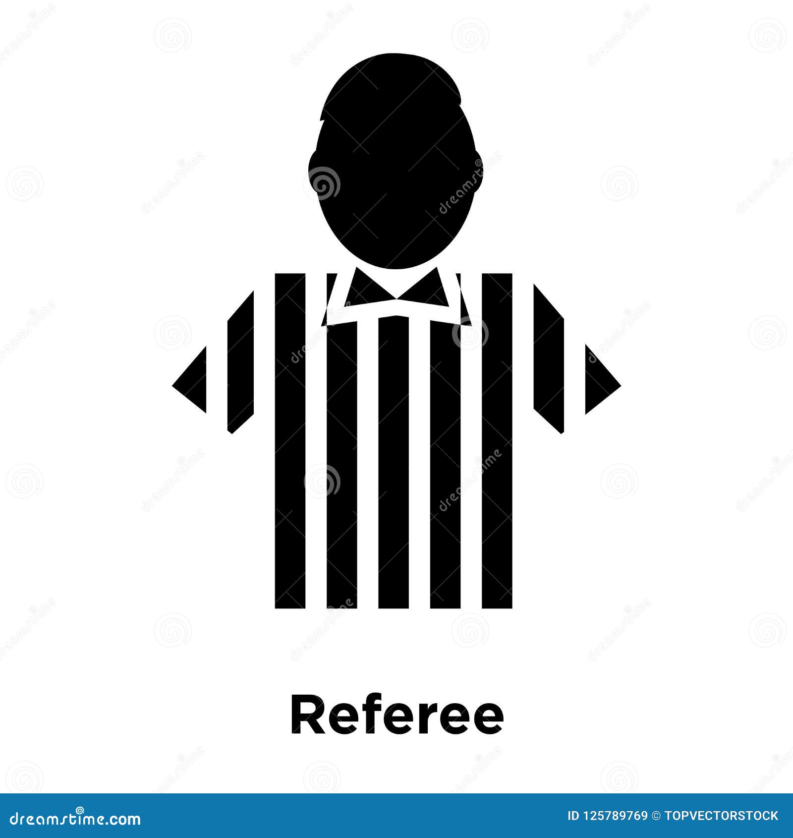 Referee Icon Vector Isolated on White Background, Logo Concept O Stock