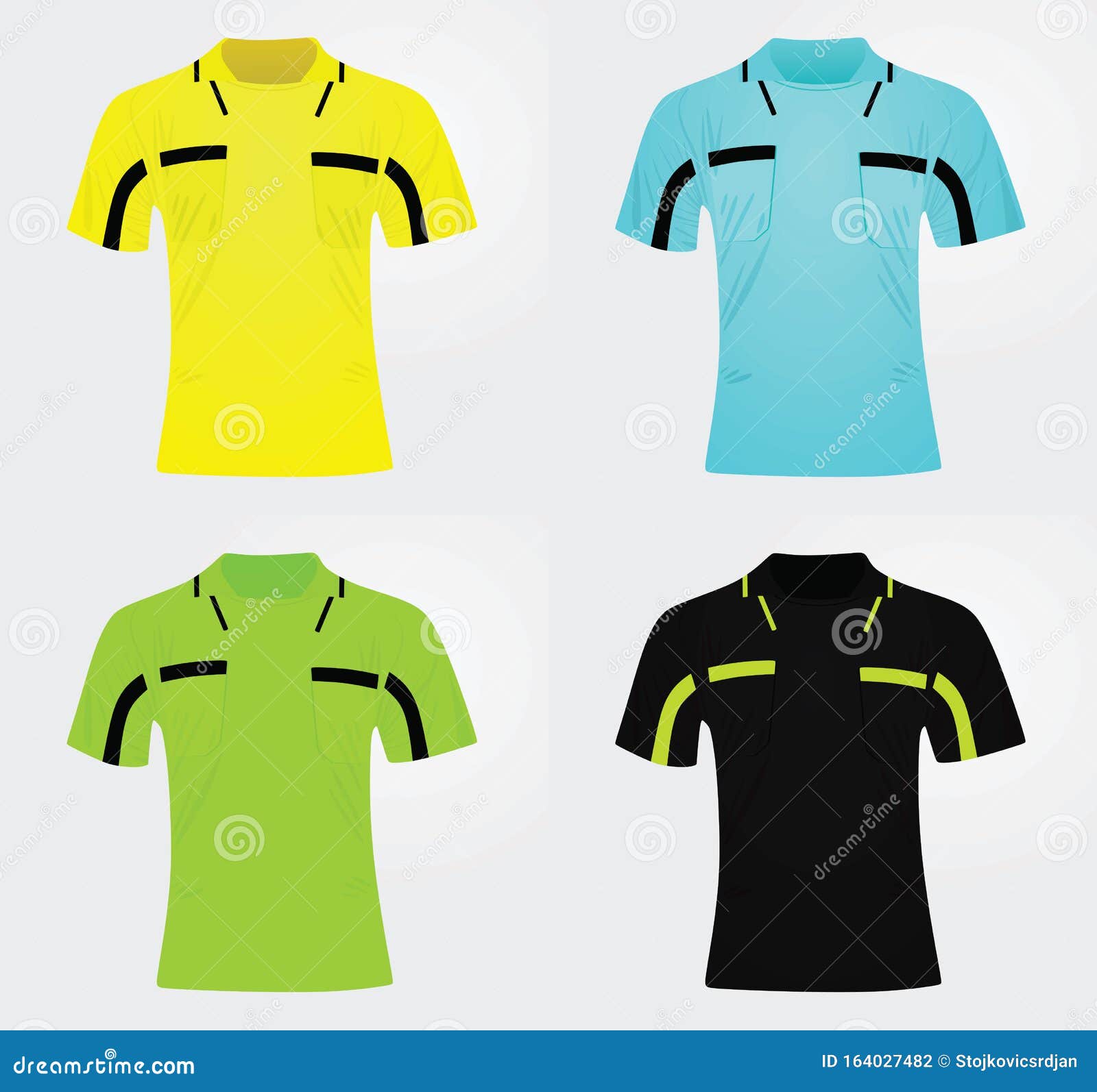 Referee jersey set stock vector. Illustration of front 164027482