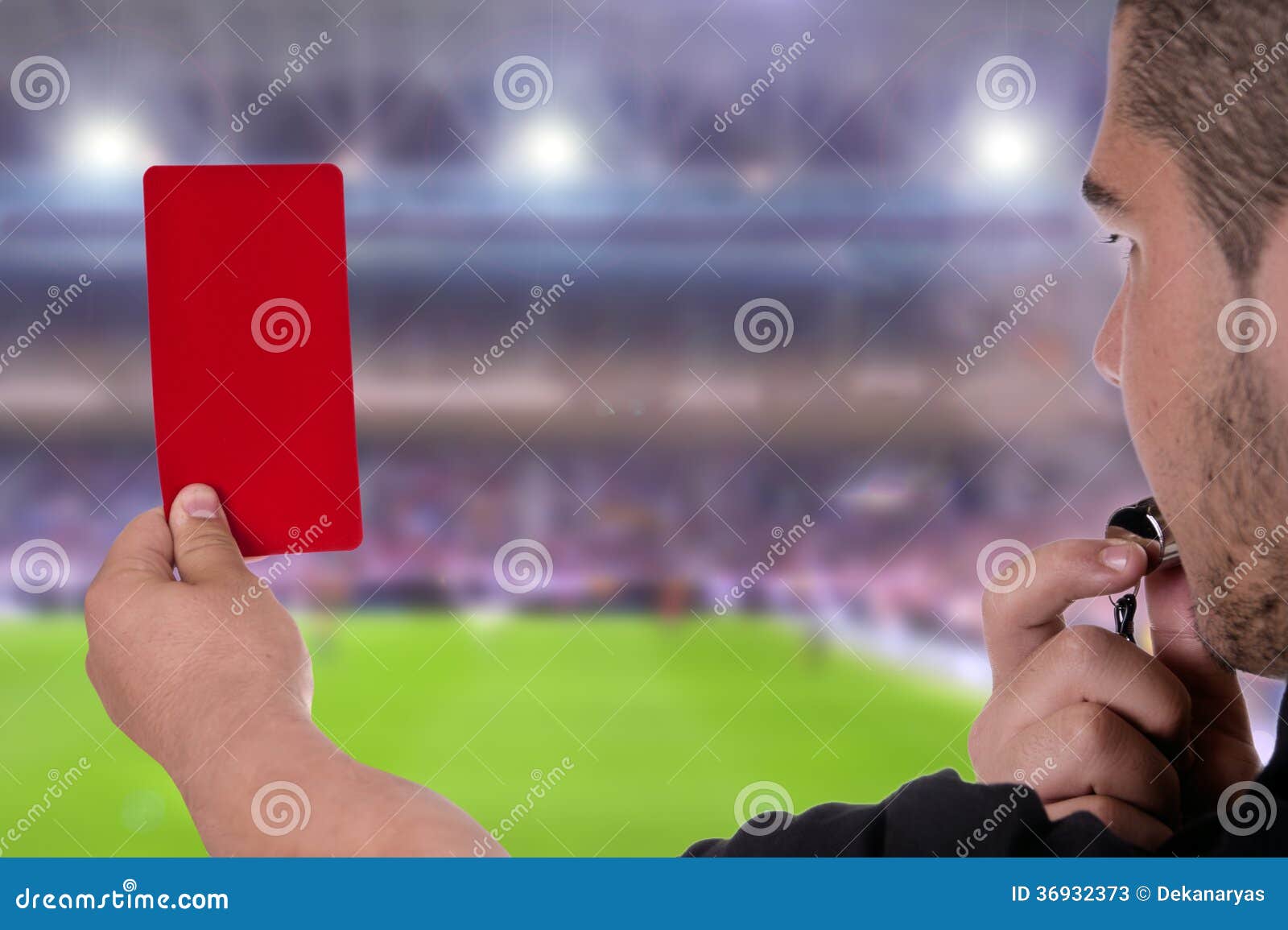 Serious referee showing red card Stock Photo by ©Wavebreakmedia 53916043