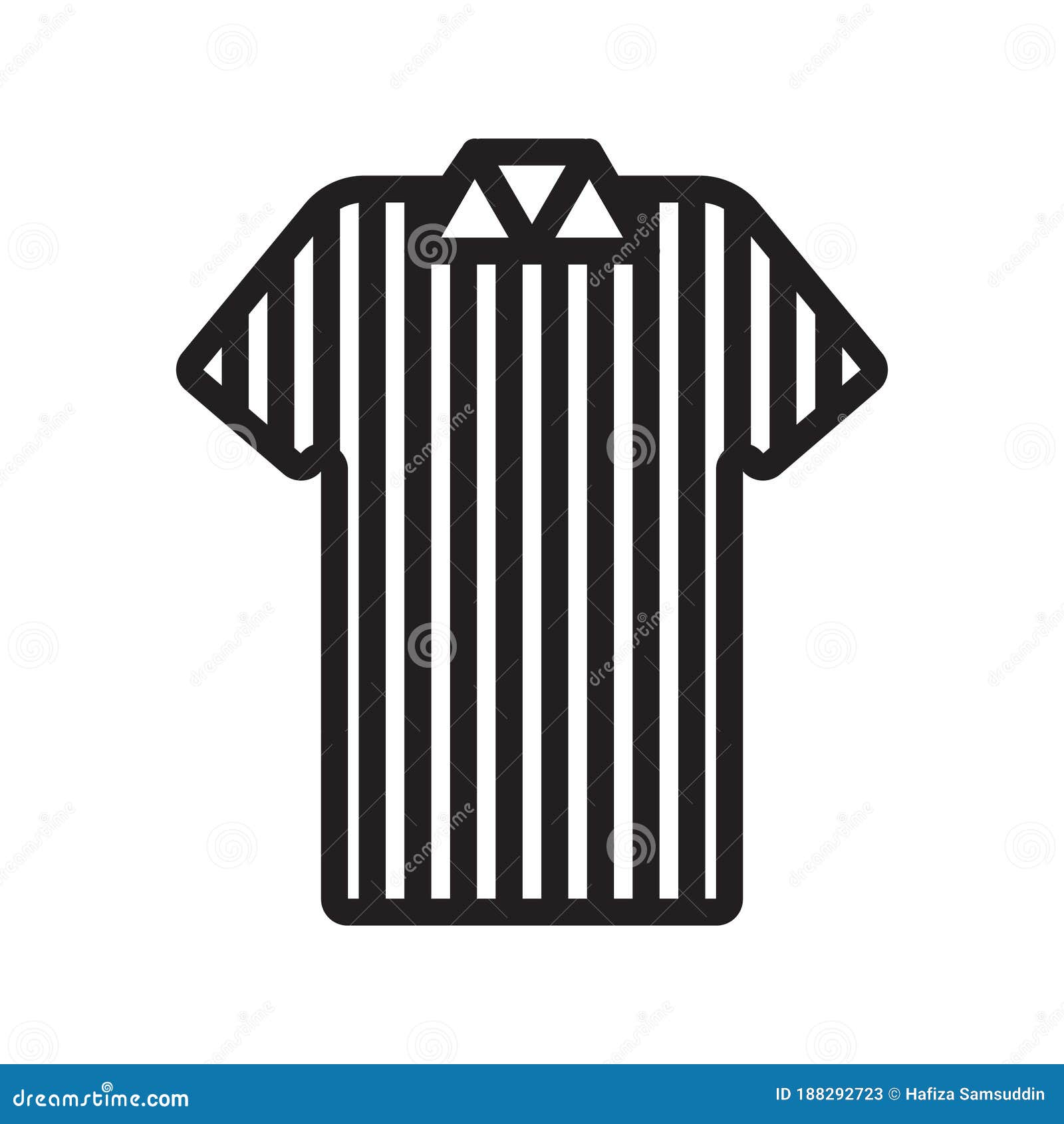 Referee Shirt Icon, Outline Style Stock Vector - Illustration of signaling,  isolated: 196670530