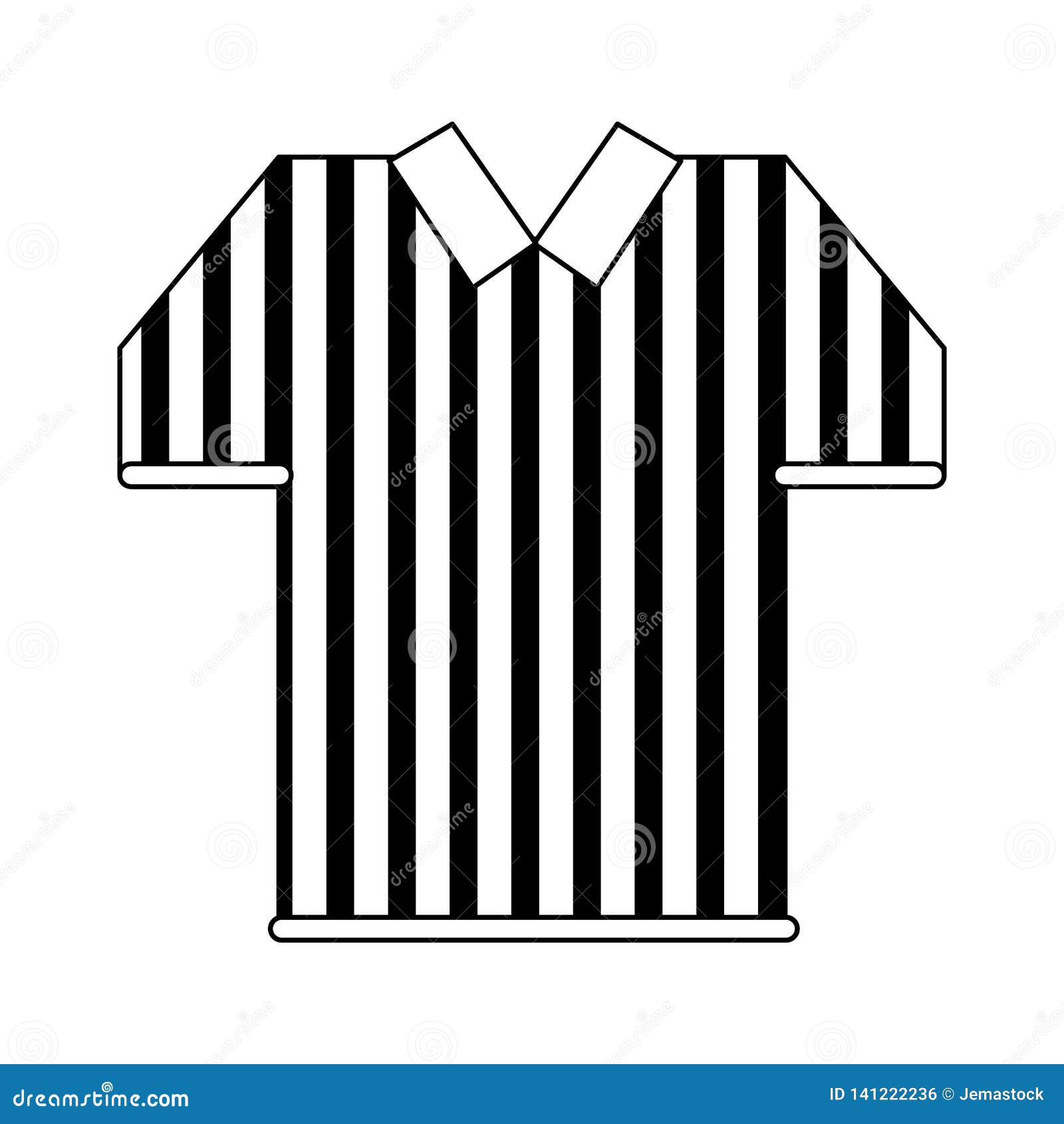 Referee Tshirt Wear Symbol Black and White Stock Vector - Illustration ...