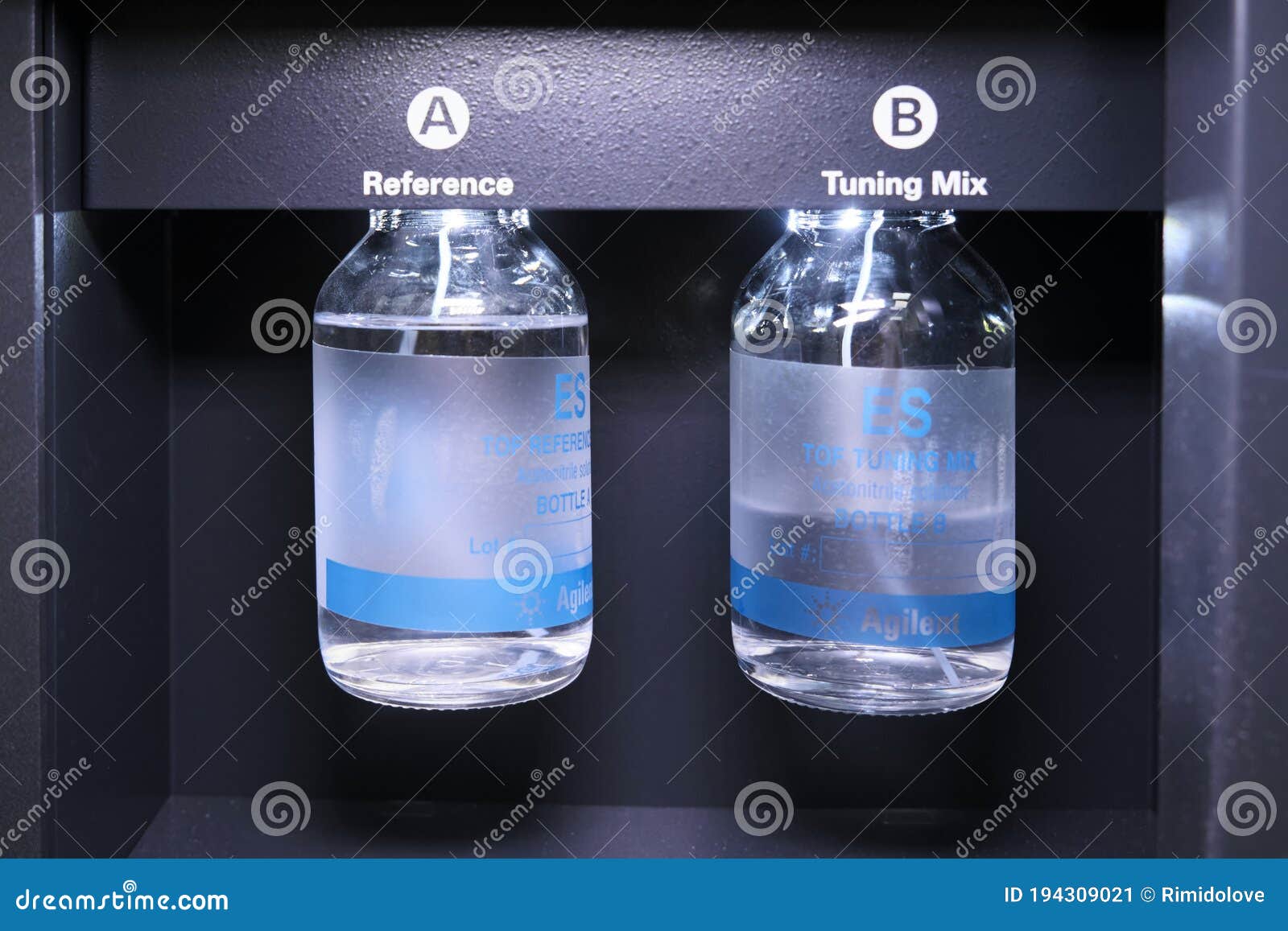 reference and tune solution in lc qtof system from agilent. liquid chromatography with mass detector in analytical