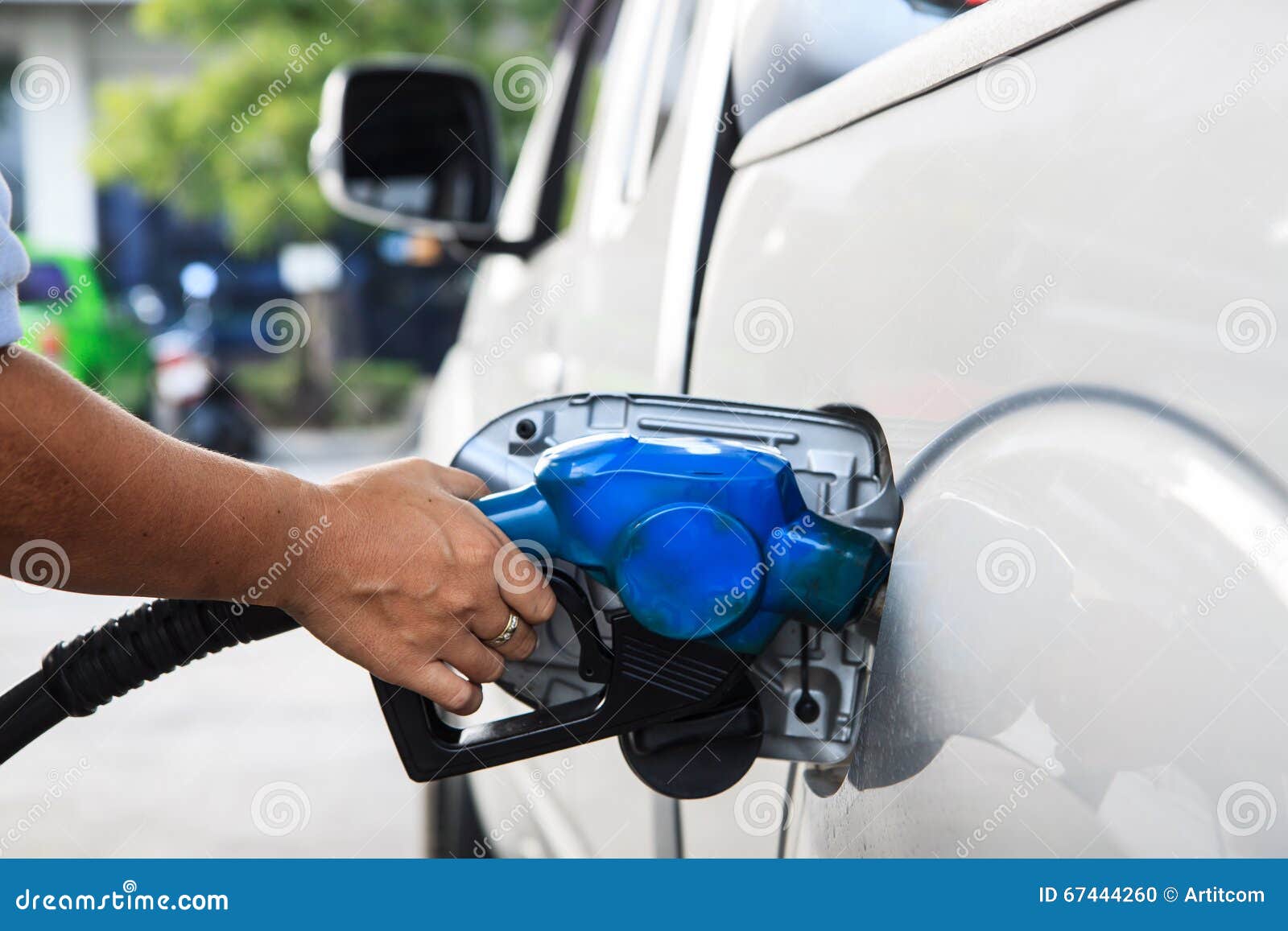 Refill fuel. stock photo. Image of outdoors, refill, transportation