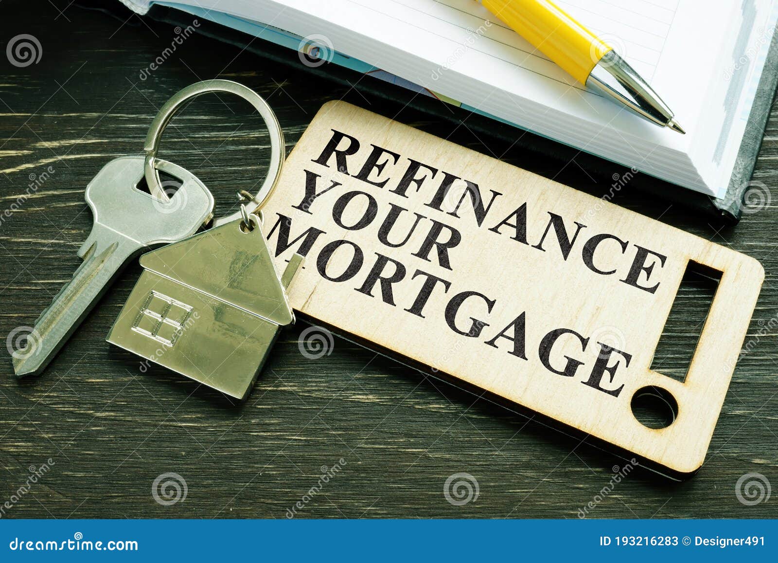 refinance your mortgage phrase and key with small home.