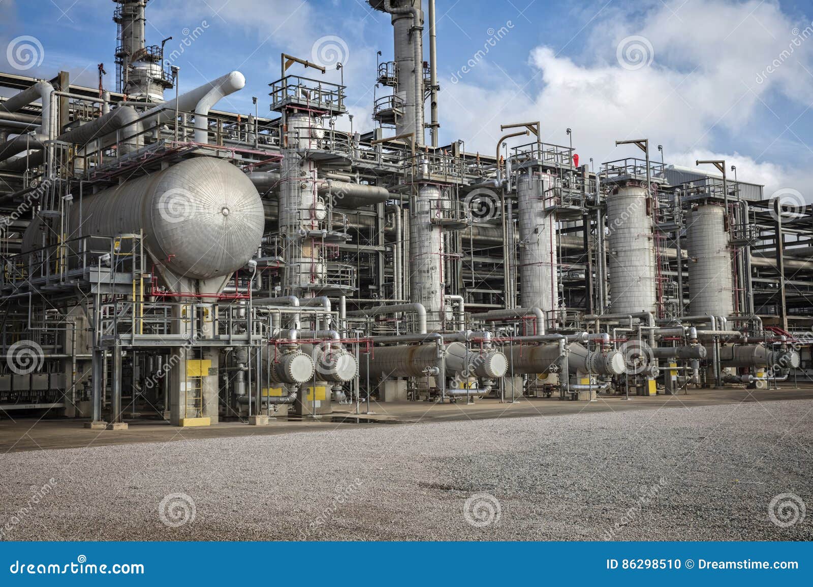Refinery or Chemical Plant Process Unit and Equipment Stock Photo