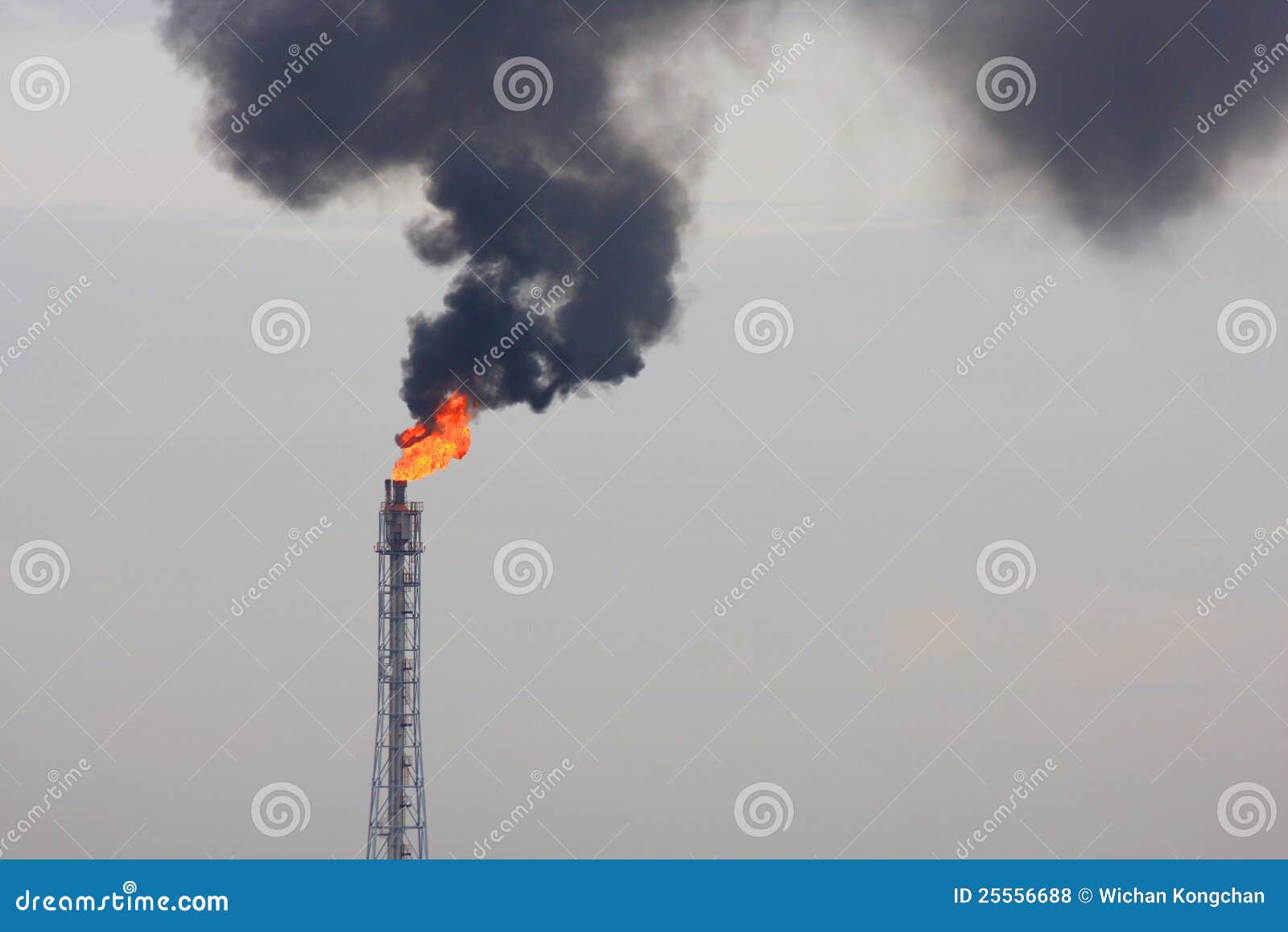 Refinery Fire Gas Torch RoyaltyFree Stock Photography CartoonDealer