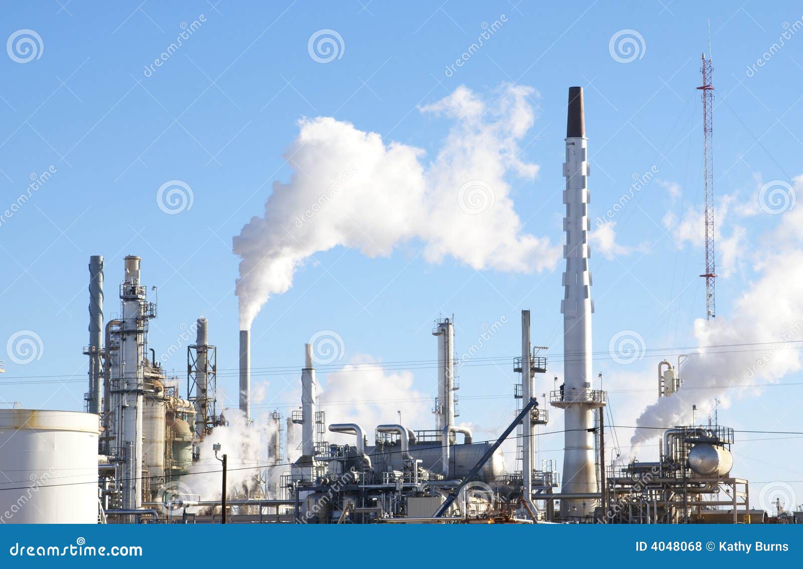 Refinery Pollution stock photo. Image of machines, environment 4048068