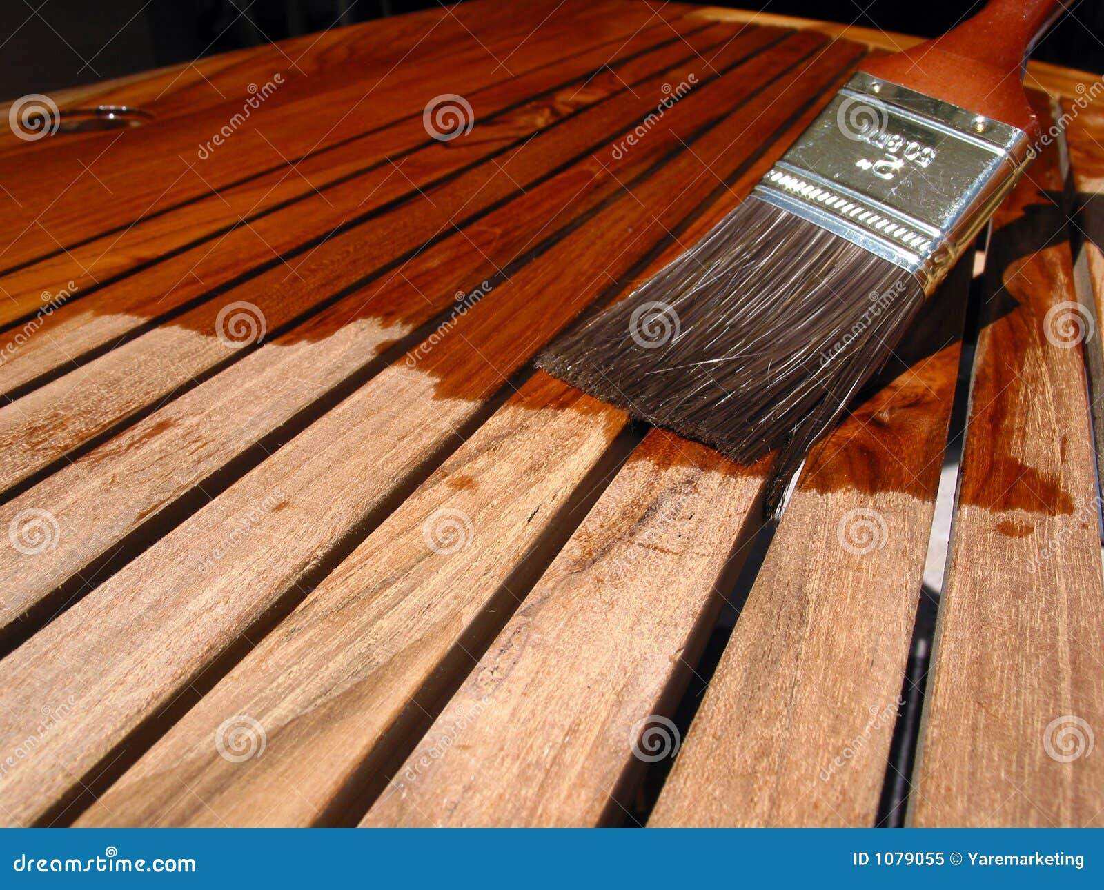 Refinishing Teak stock image. Image of tropical 