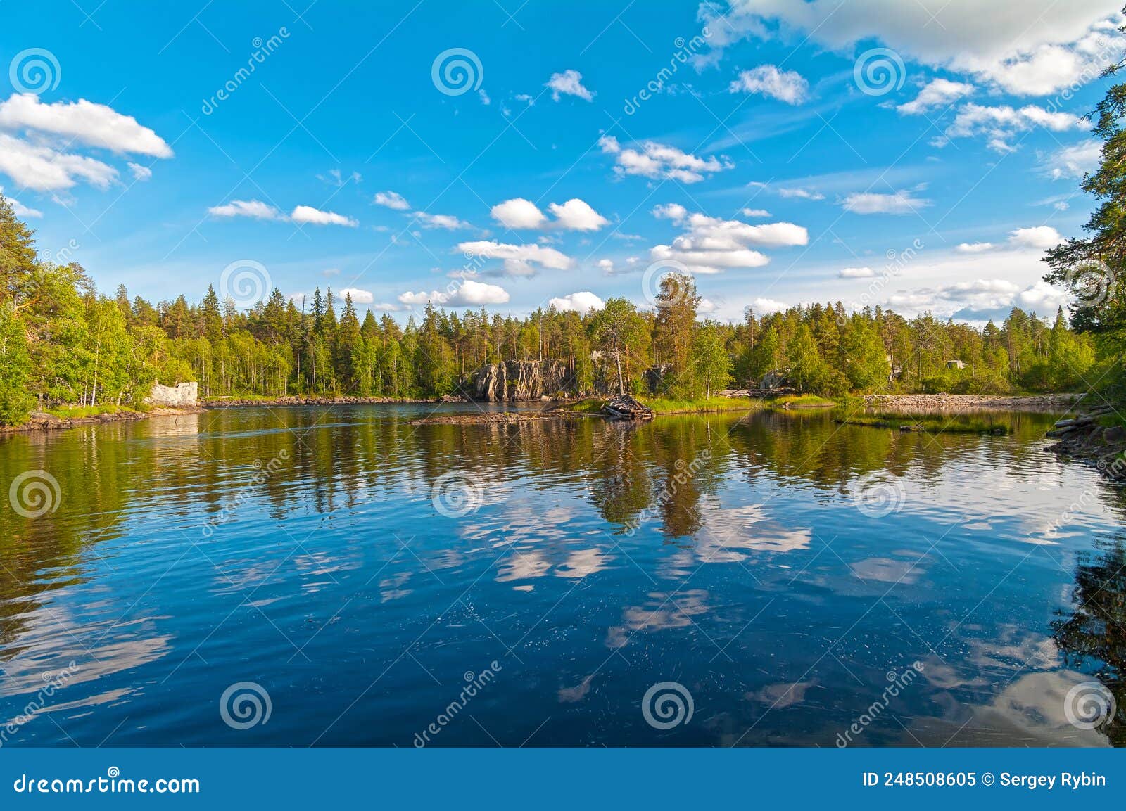 reflection of clouds in the water