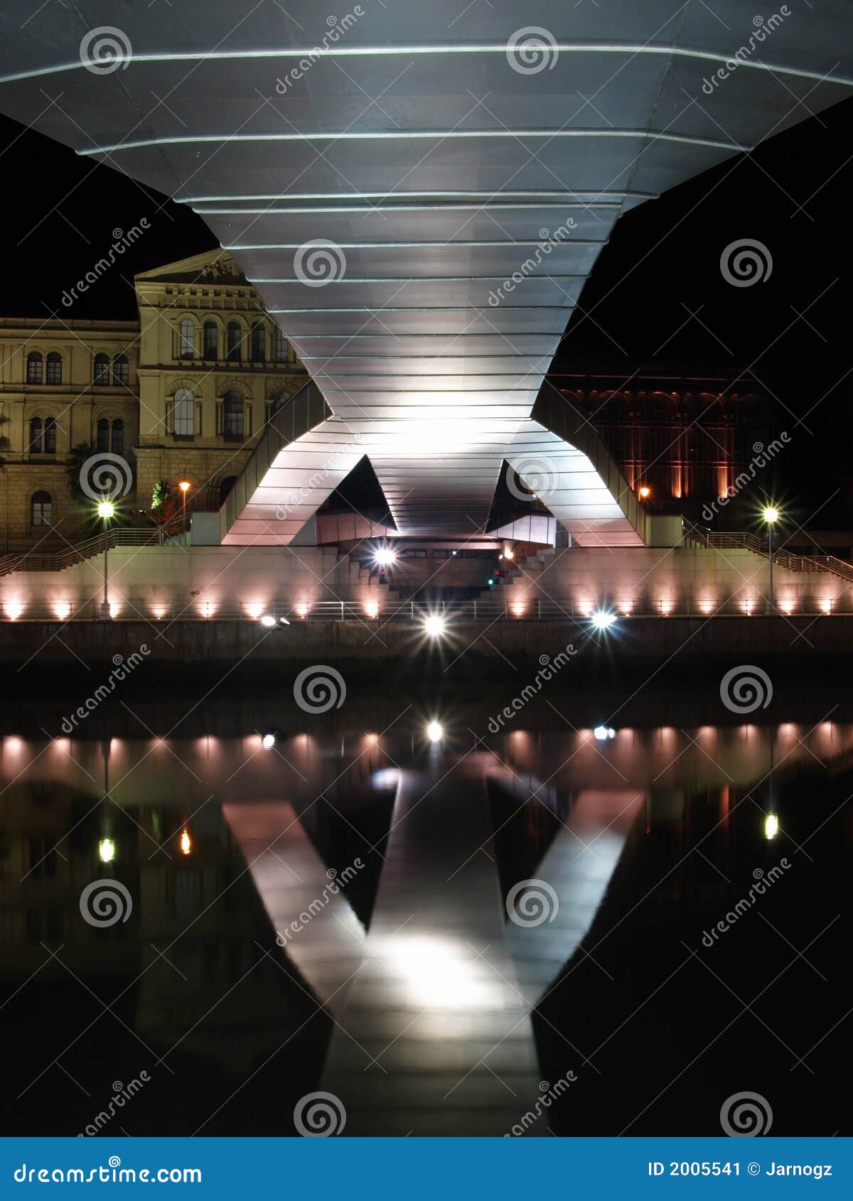 reflection of deusto universitys bridge