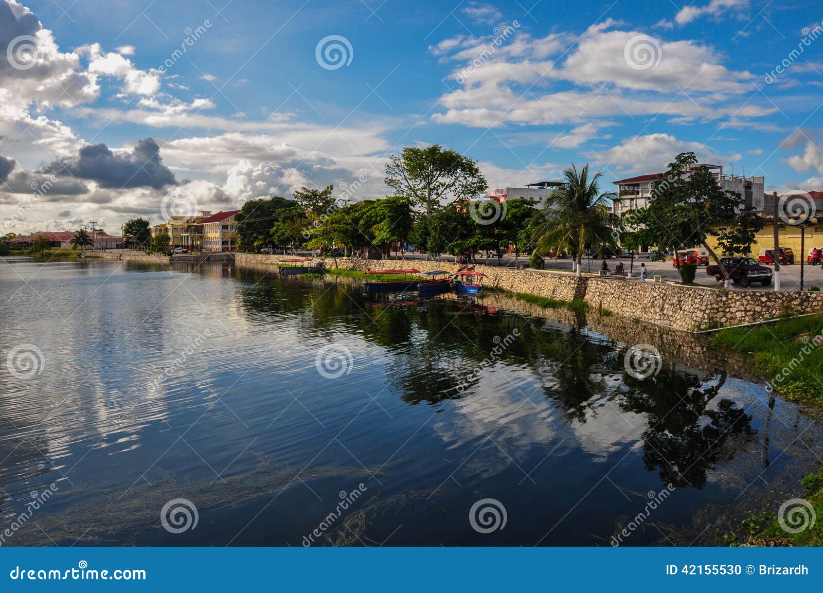 reflection in flores, guatemala