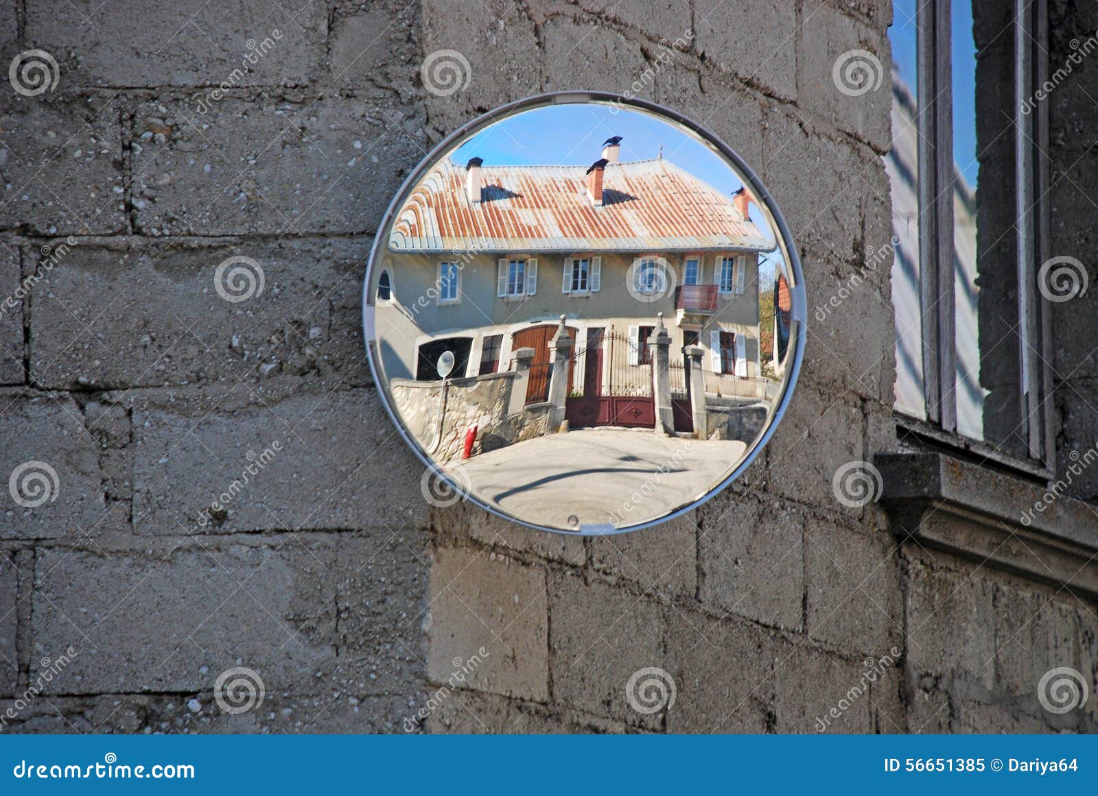 Reflection of a house in Limousin region