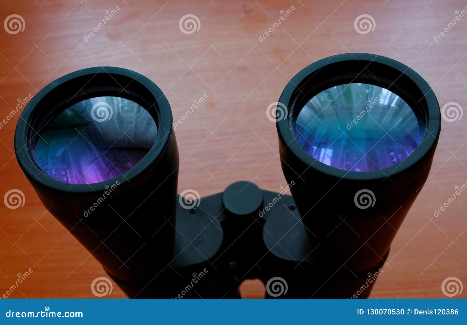 The Eyepieces of the Binoculars Stock Photo Image of reflections