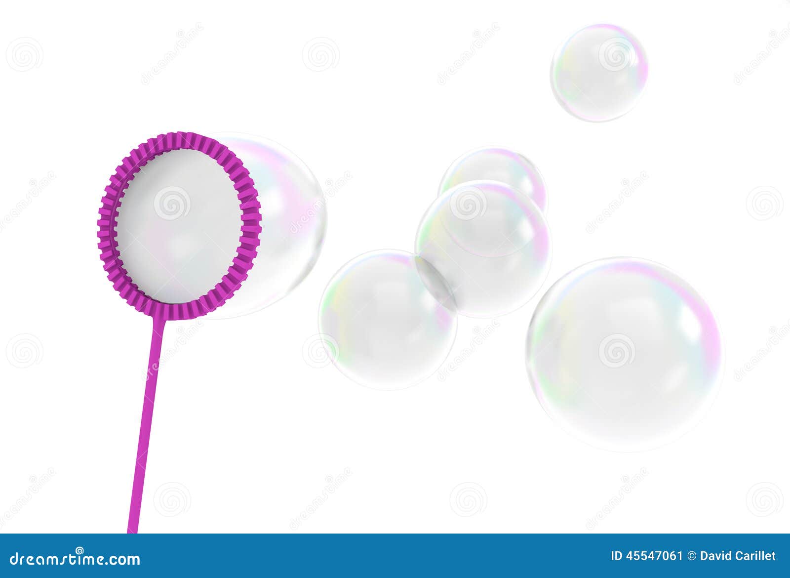 Reflective Bubbles Being Blown from a Wand Toy Stock Image Image of