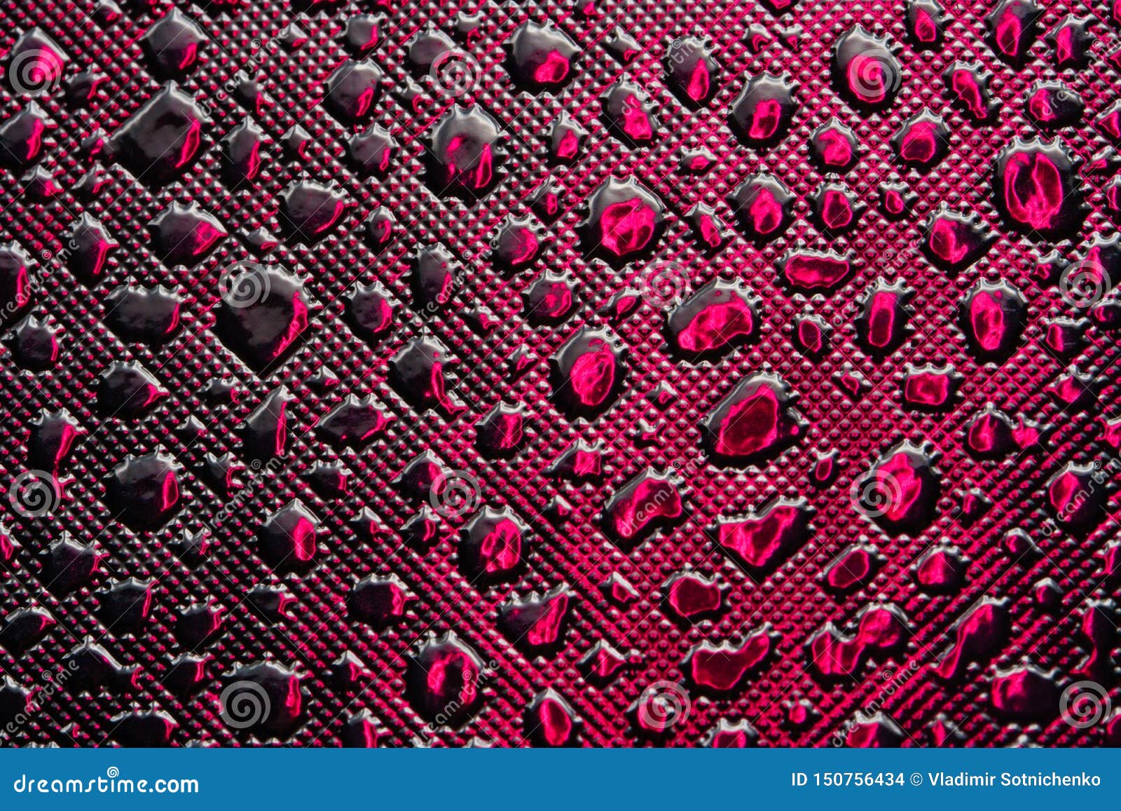 Silver Reflective Fabric Material Texture with Imitation of Water Droplets . Abstract Background of a Reflector Fabric for Lighting Equipment