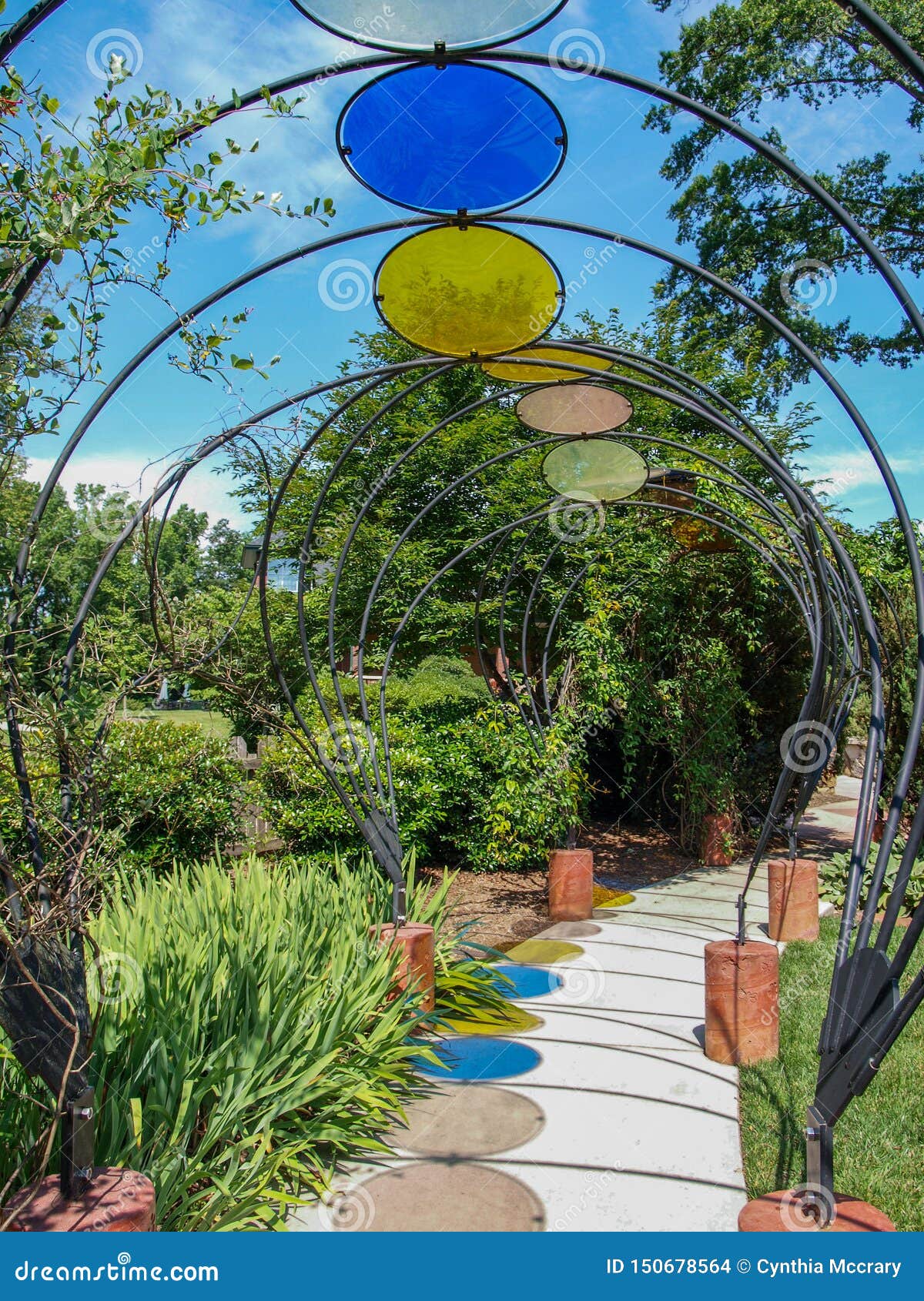 Reflective Walkway In Gateway Gardens Greensboro North Carolina