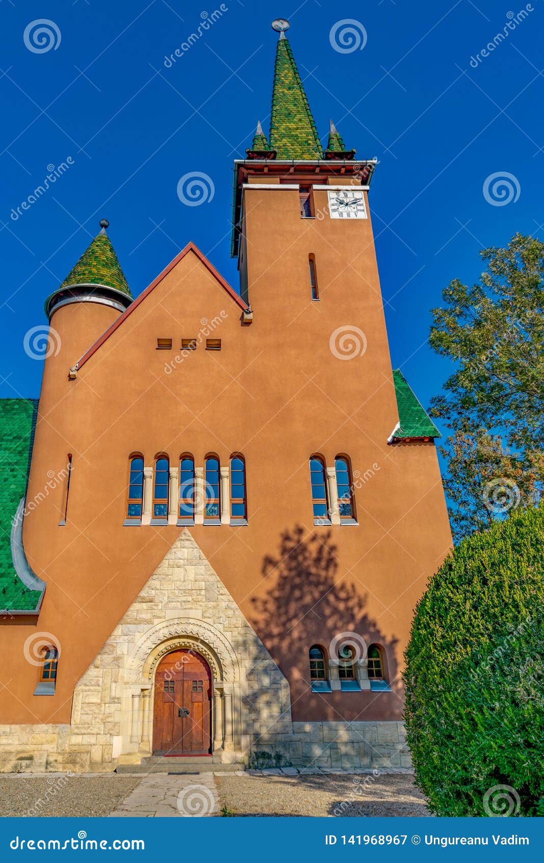 reformed church or kakasos templom by karoly kos on motilor street in cluj-napoca, romania